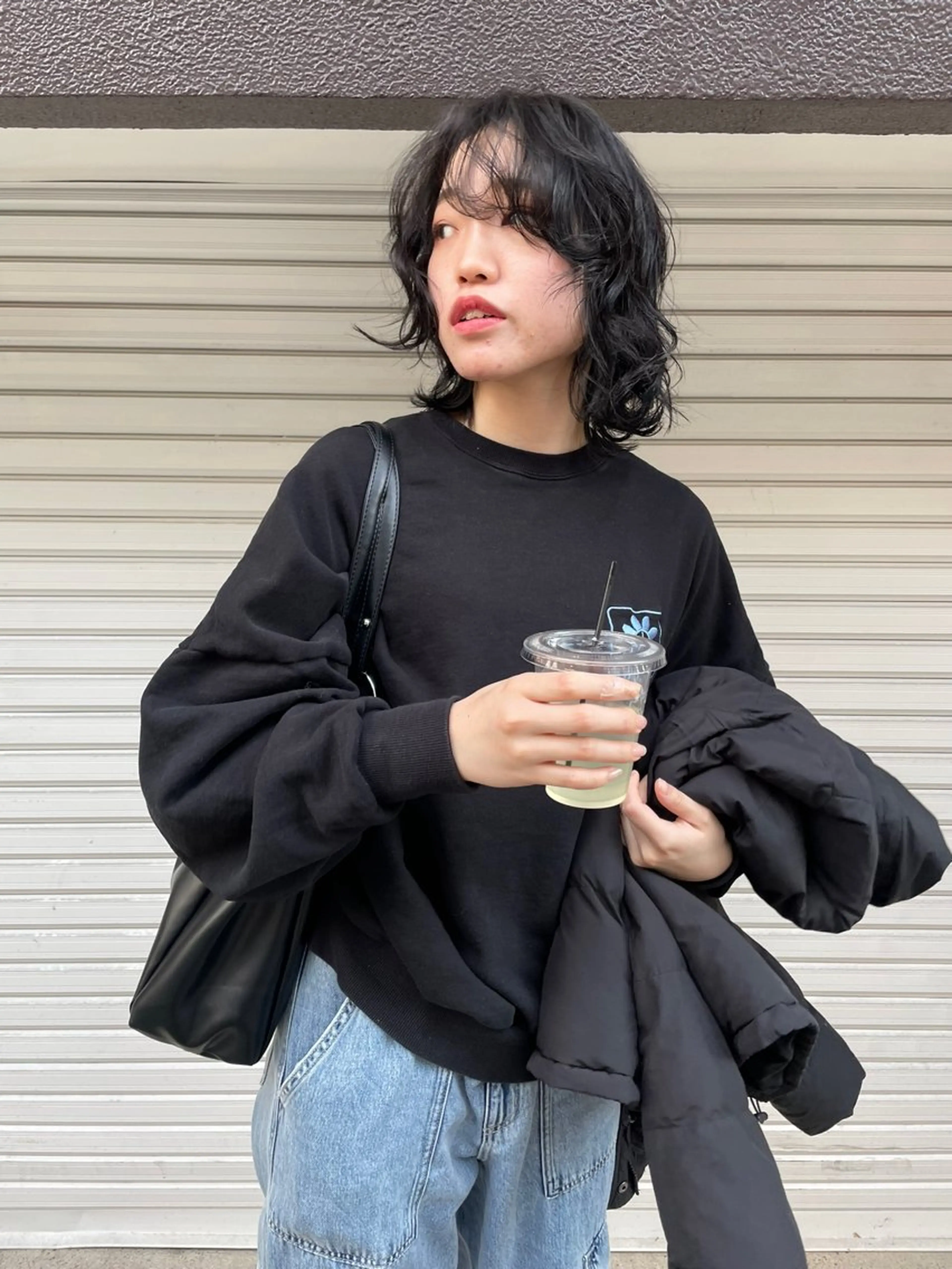 ミディアム パーマ オカモト ミユウのヘアスタイル