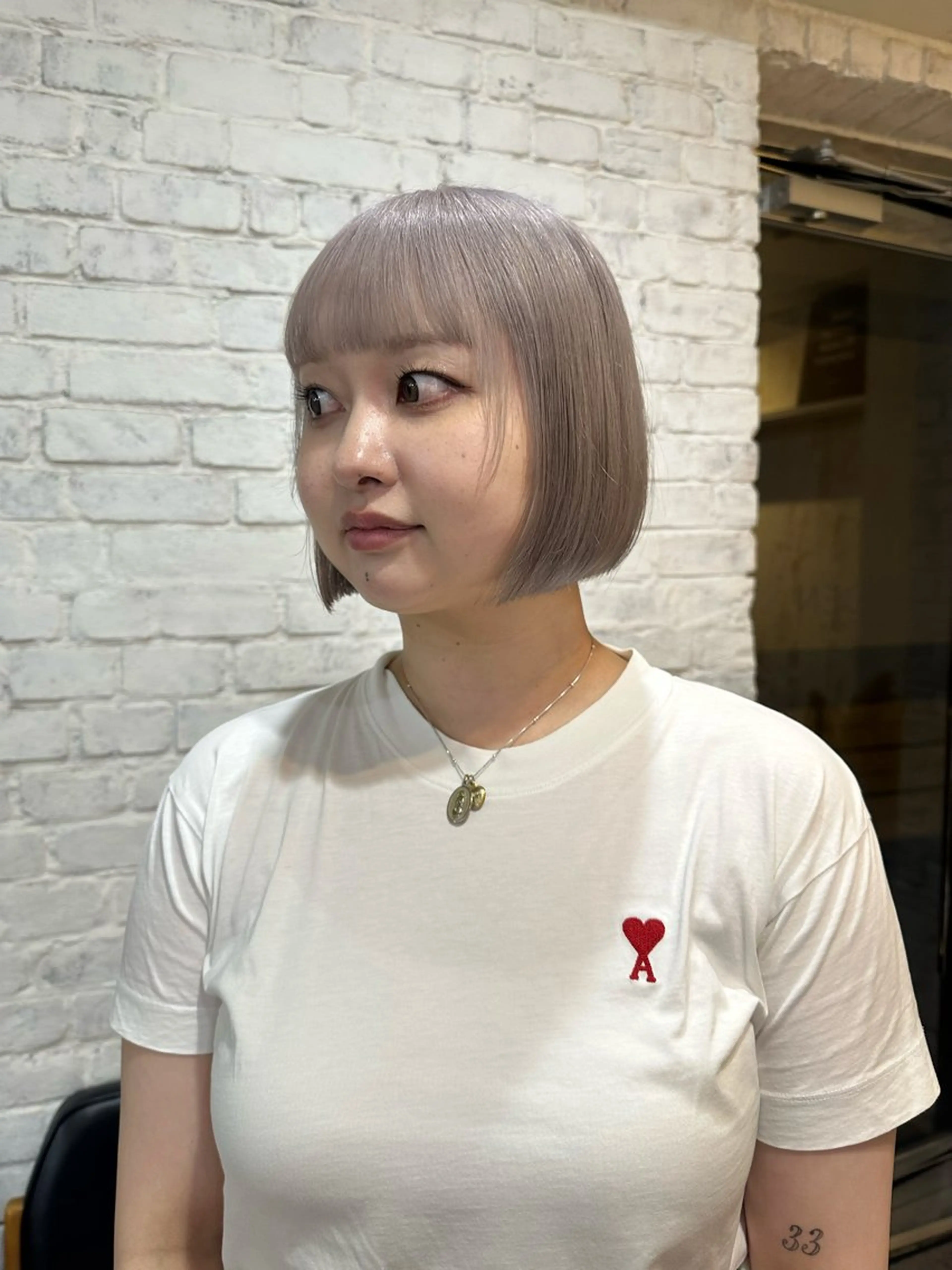 ショート カラー グレージュ カット ヘアカラー トリートメント ❤️アヤカ Wカラー ボブ レイヤー❤️のヘアスタイル