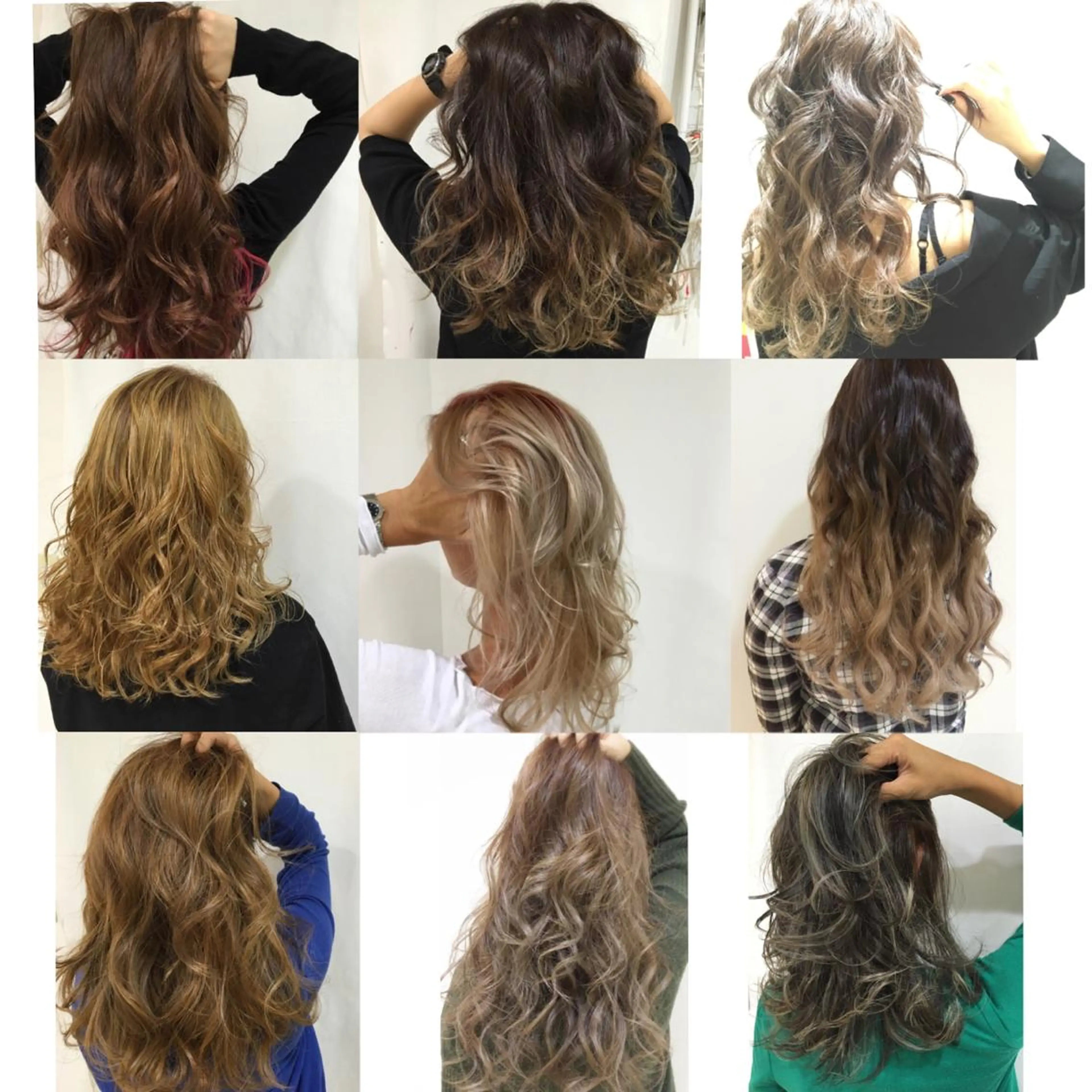 ミディアム カラー ヘアアレンジ グラデーションカラー きむえり/髪質改善 /セット/カラーのヘアスタイル