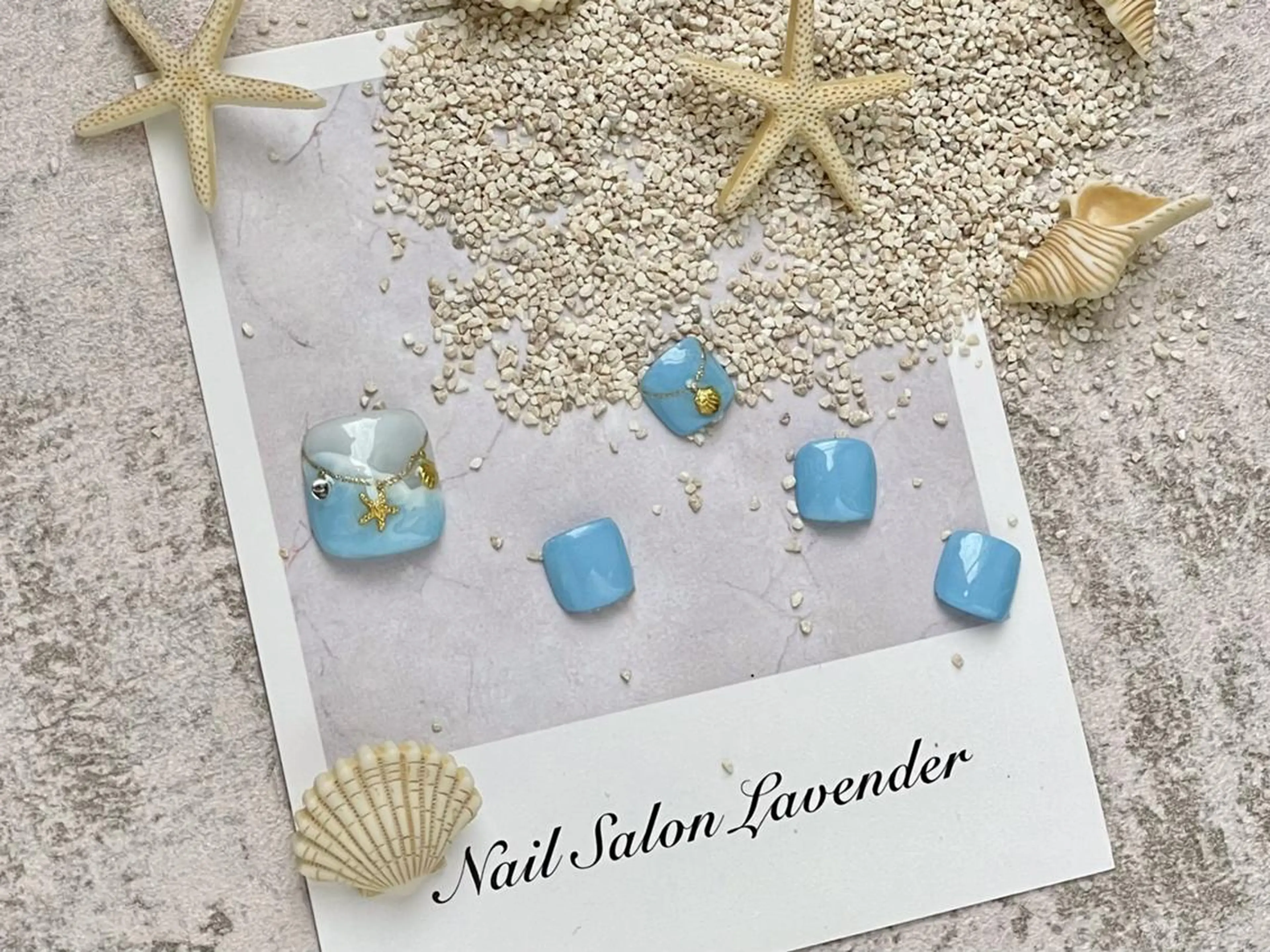 ネイル フットネイル 佐藤 ニーナ★ラベンダーのネイルデザイン