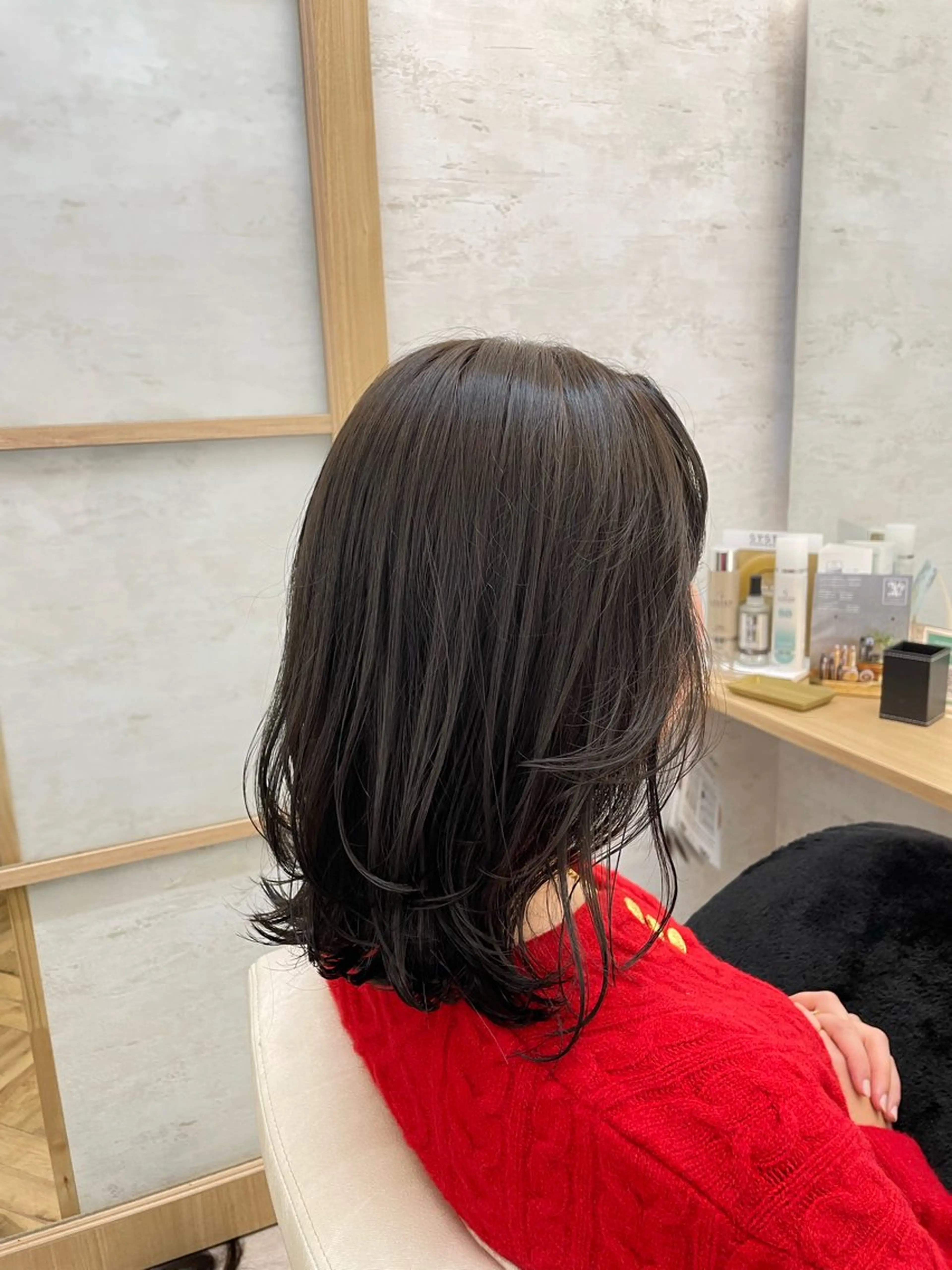 セミロング カット ヘアカラー 高橋 芽衣のヘアスタイル