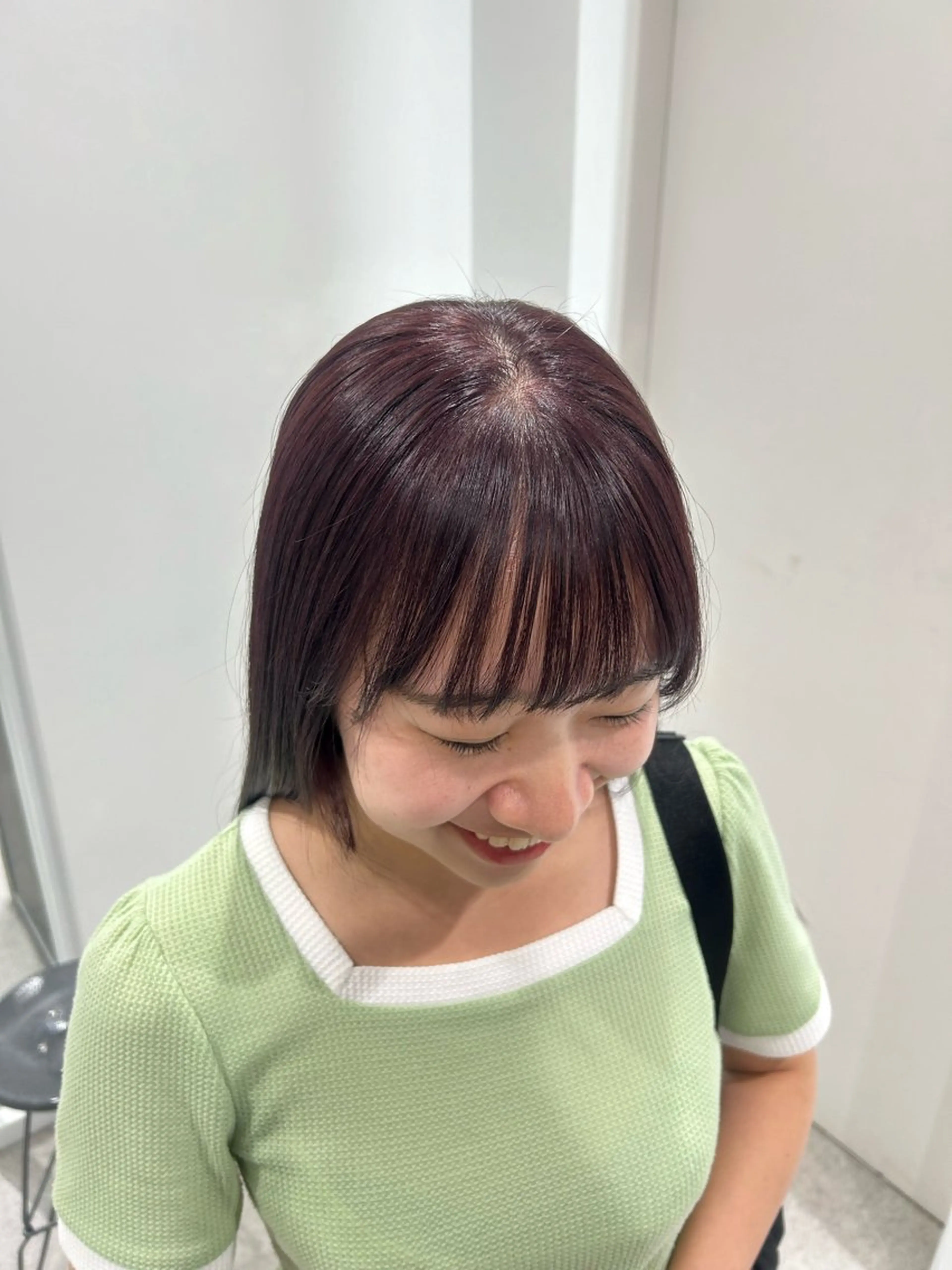 セミロング カラー 愛結 暖色カラー🎀🩰のヘアスタイル