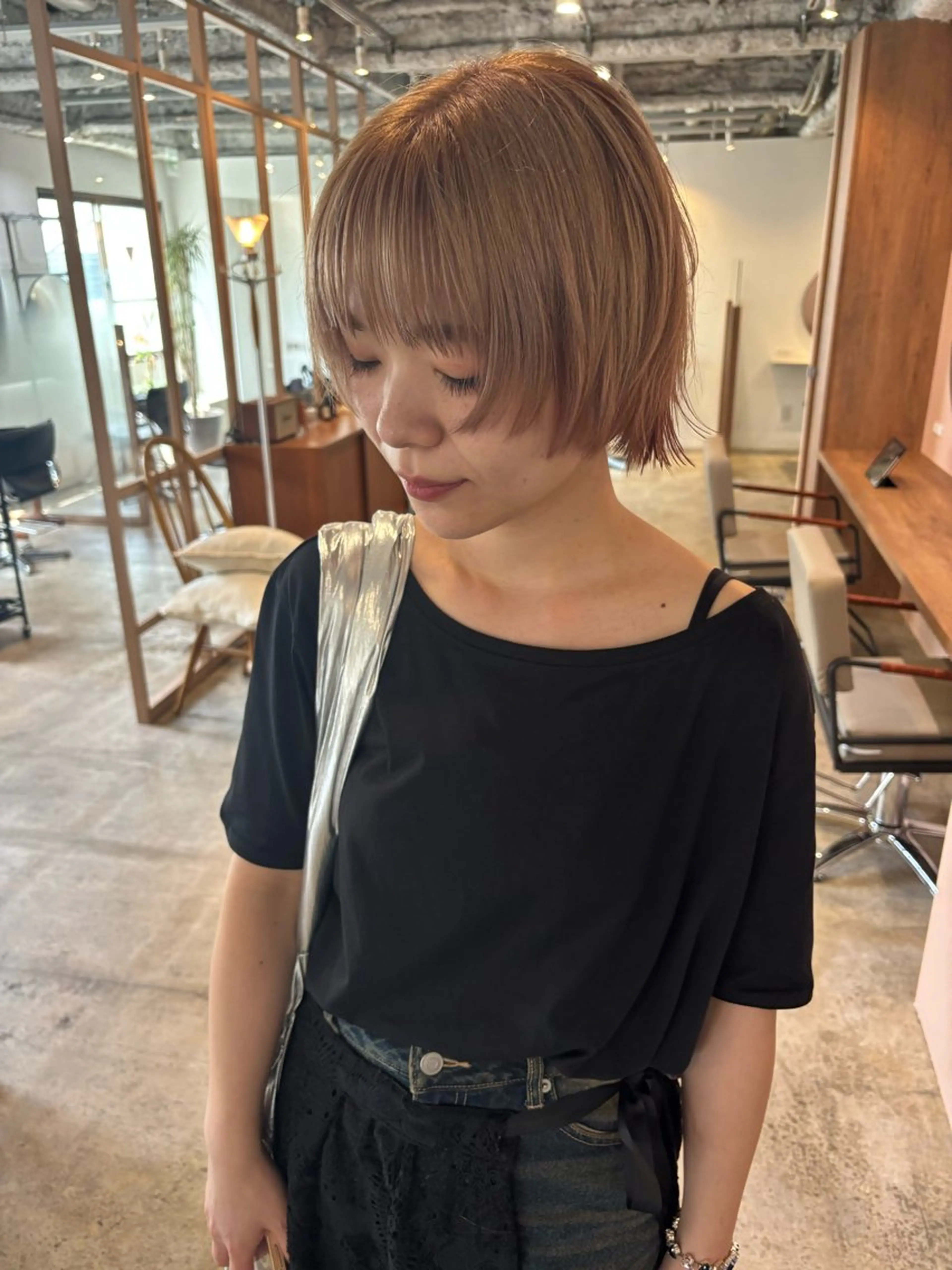 ショート カラー ヘアカラー トリートメント Hayashi Shioriのヘアスタイル