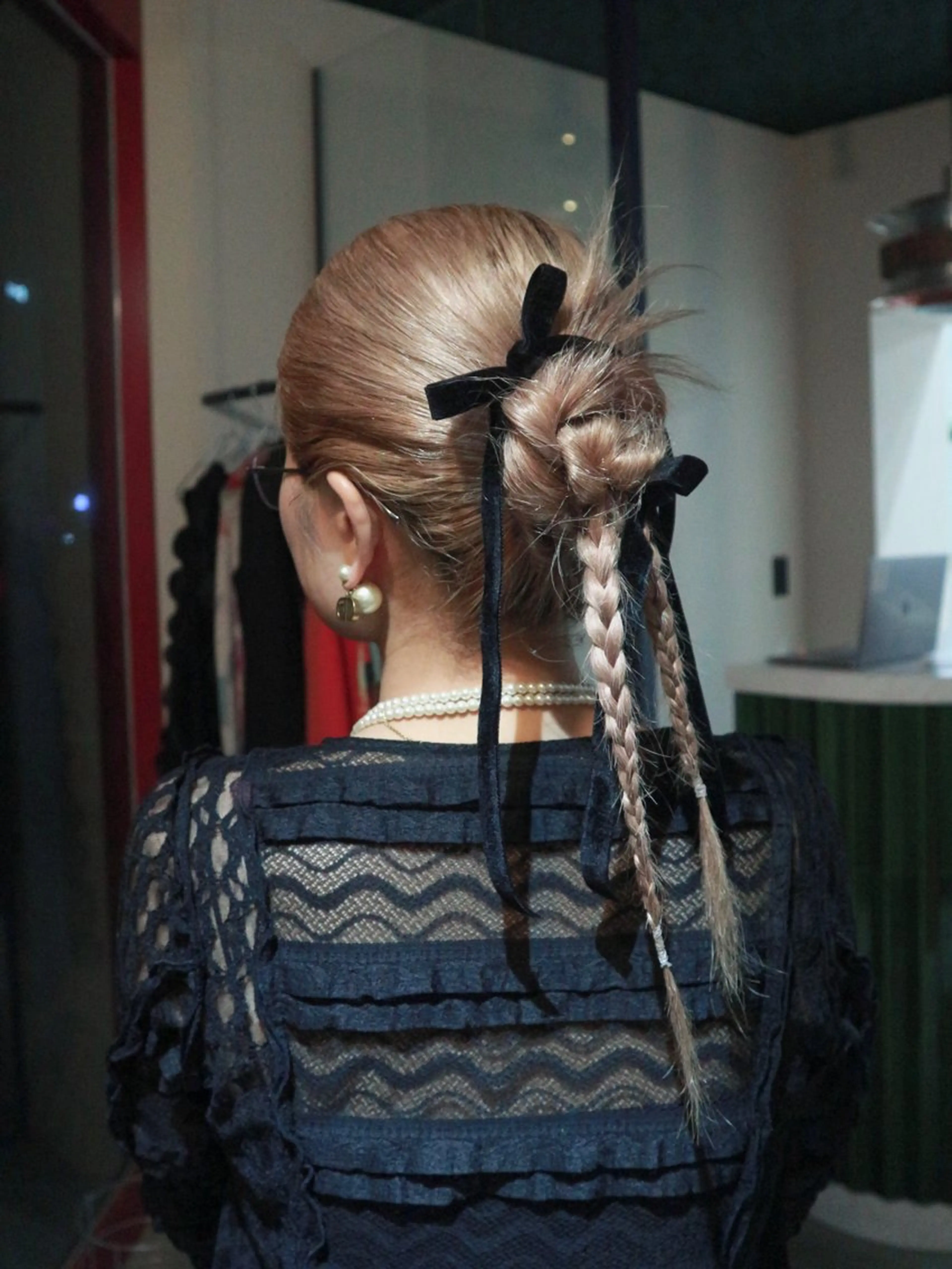 セミロング ヘアアレンジ ハイトーン/メンズ/ デザイン/梅田/ミユのヘアスタイル