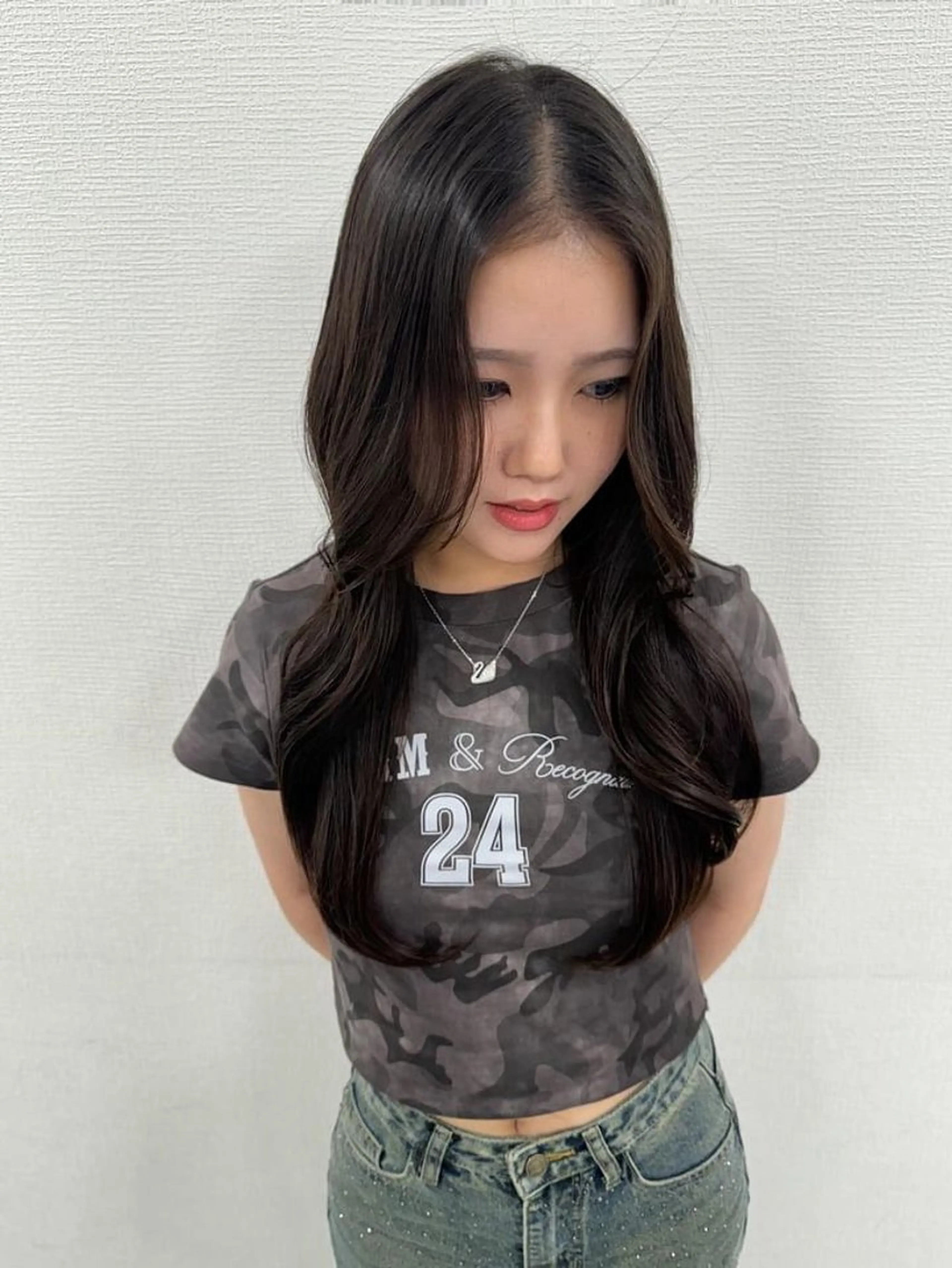 ロング カラー ヘアアレンジ 似合わせカット 韓国レイヤーカット /韓国トレンドカラーのヘアスタイル