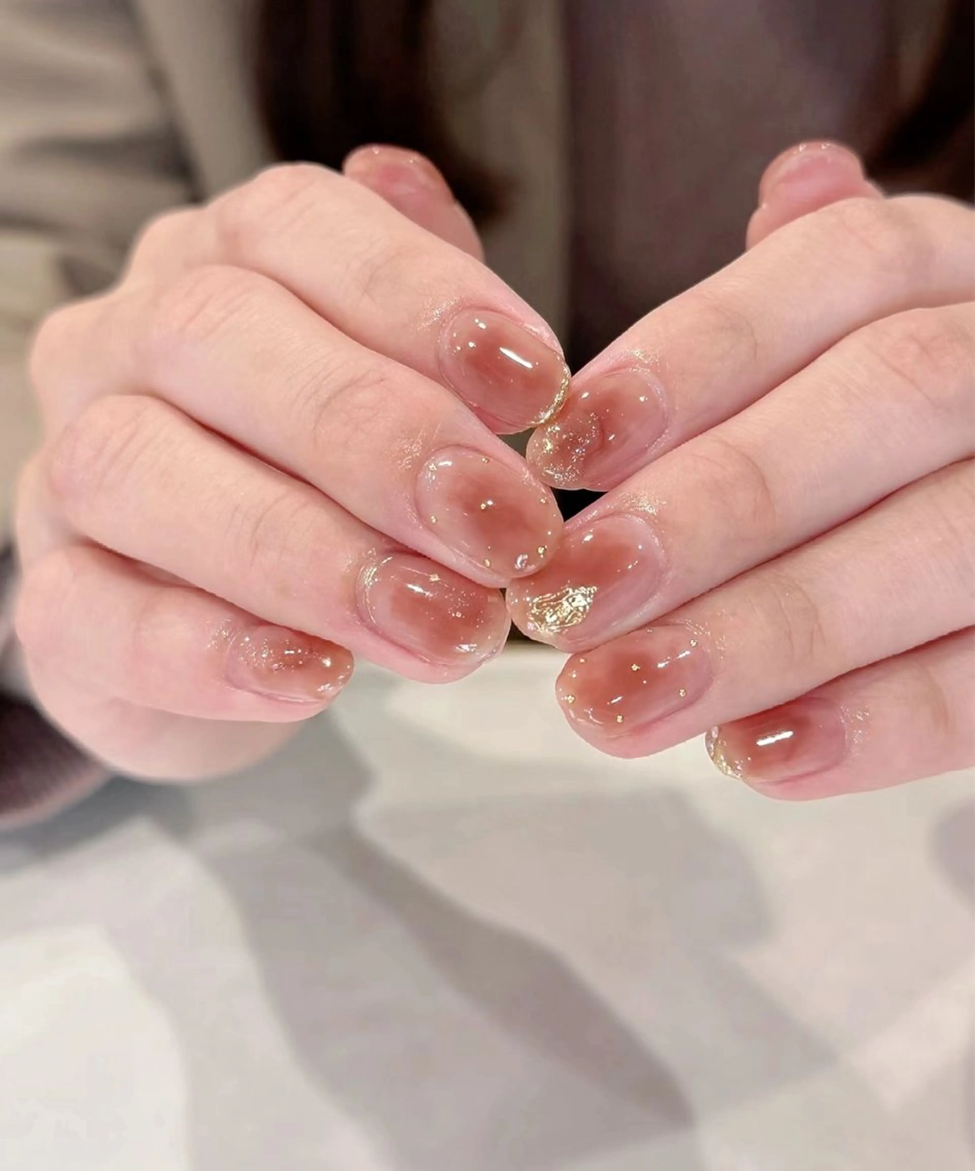 ネイル カジュアル ニュアンスネイル オフィスネイル ハンドネイル H&B 楊のネイルデザイン