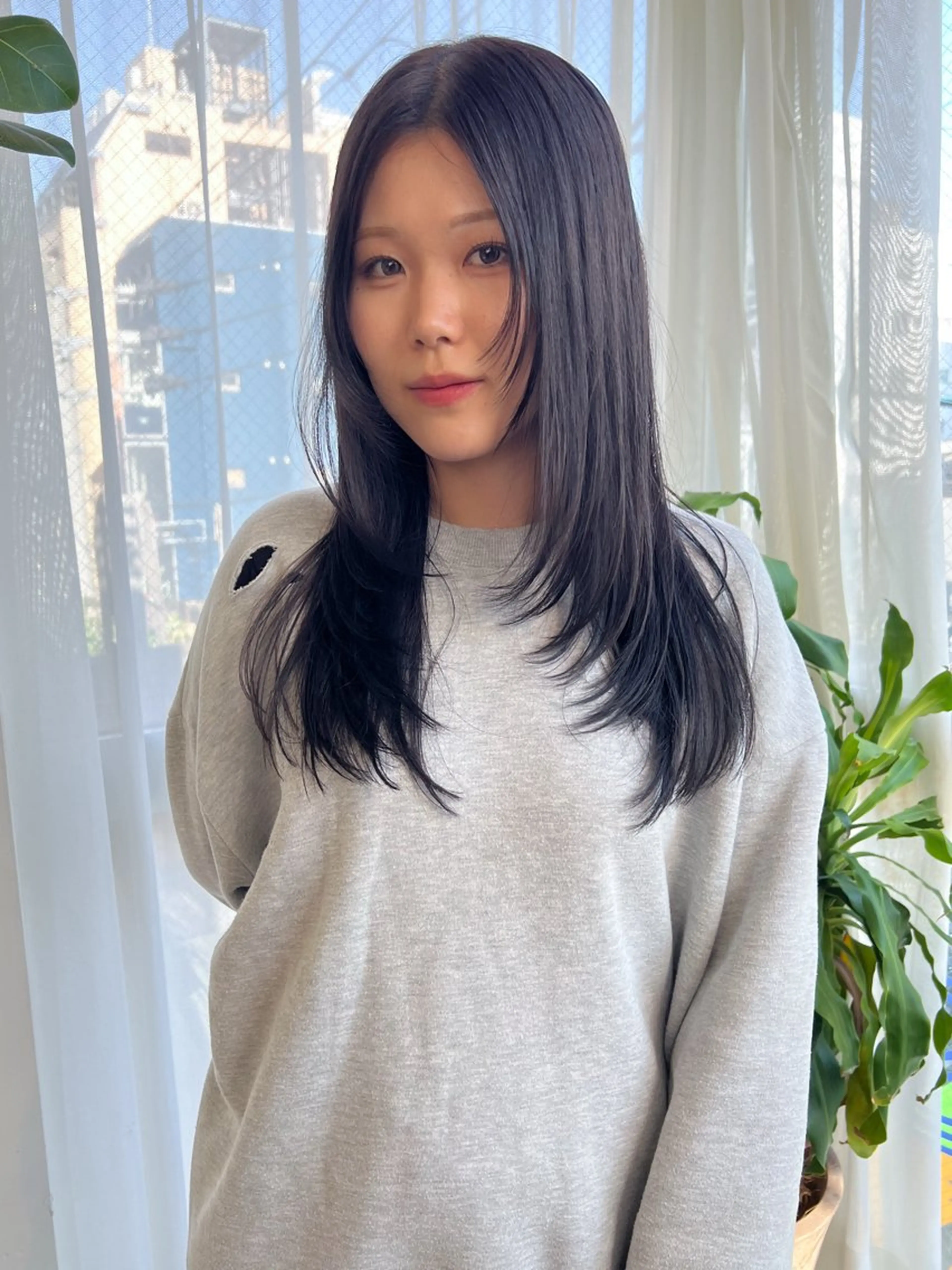 ロング カラー カット ness ネスのヘアスタイル