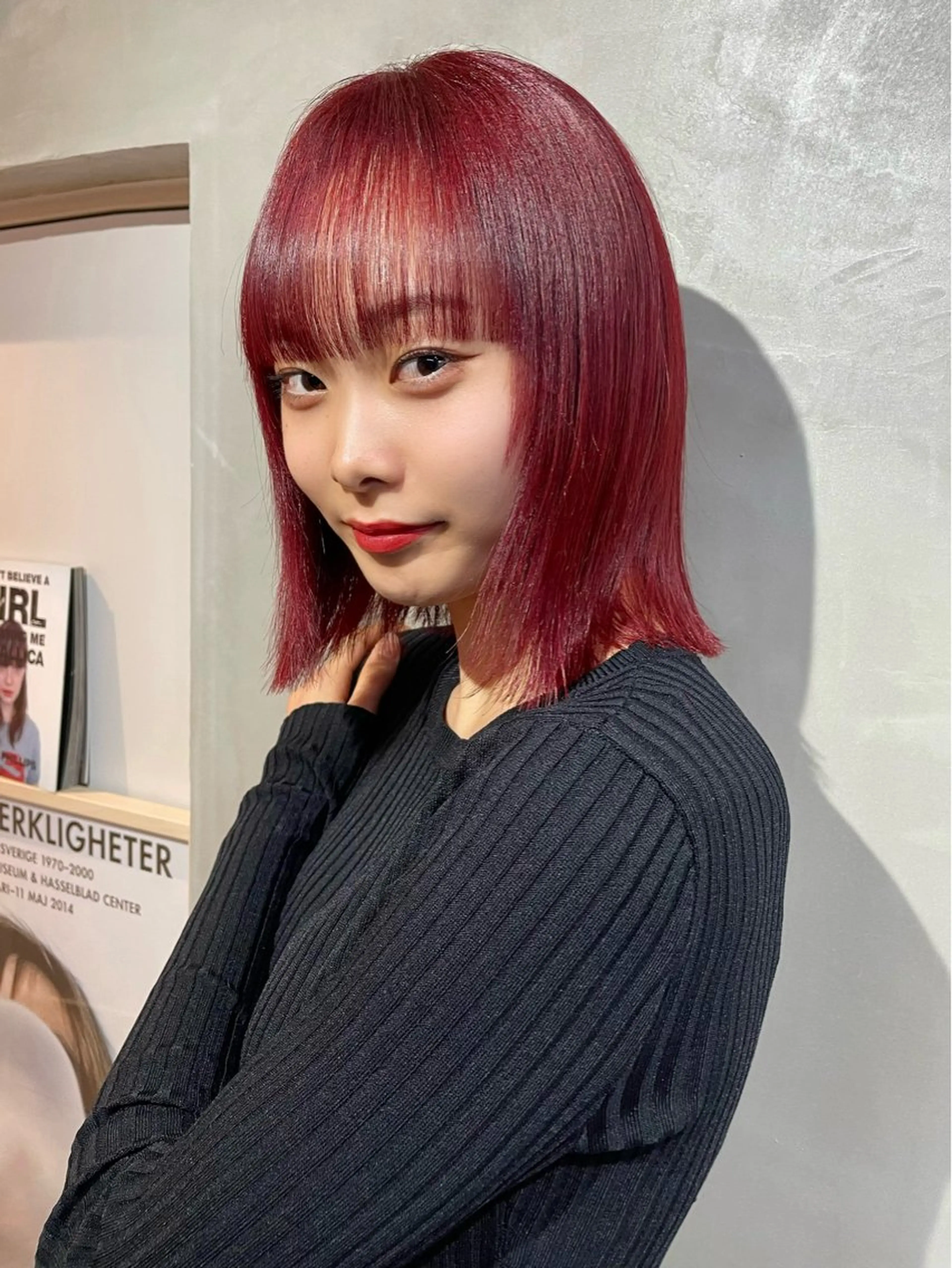 ミディアム カラー カット ヘアカラー トリートメント カノン/アニオタ🧡 暖色/酸性ストレートのヘアスタイル