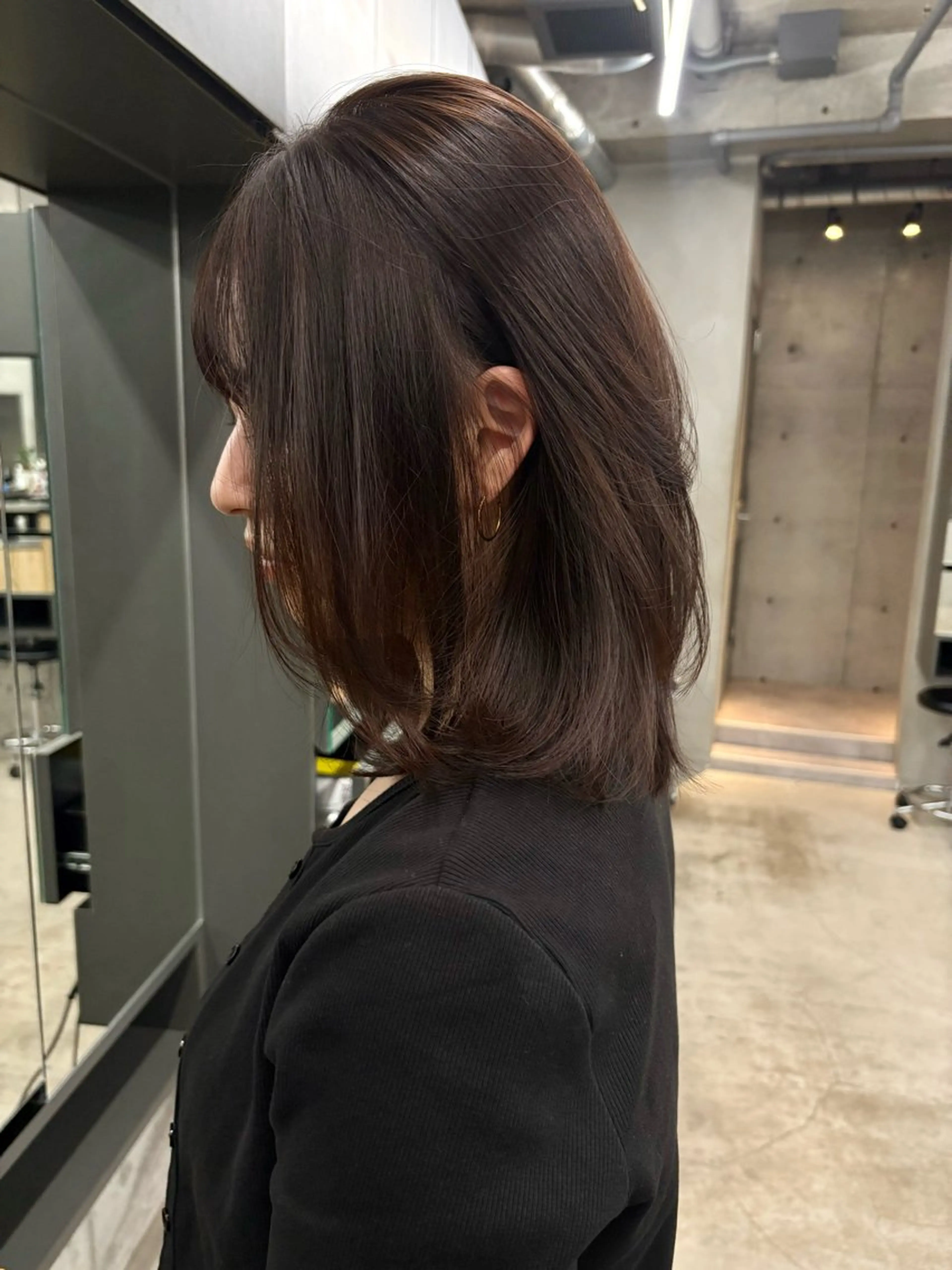 ミディアム カラー カット ヘアカラー トリートメント レイヤー/柔色 カラー/SAkiのヘアスタイル