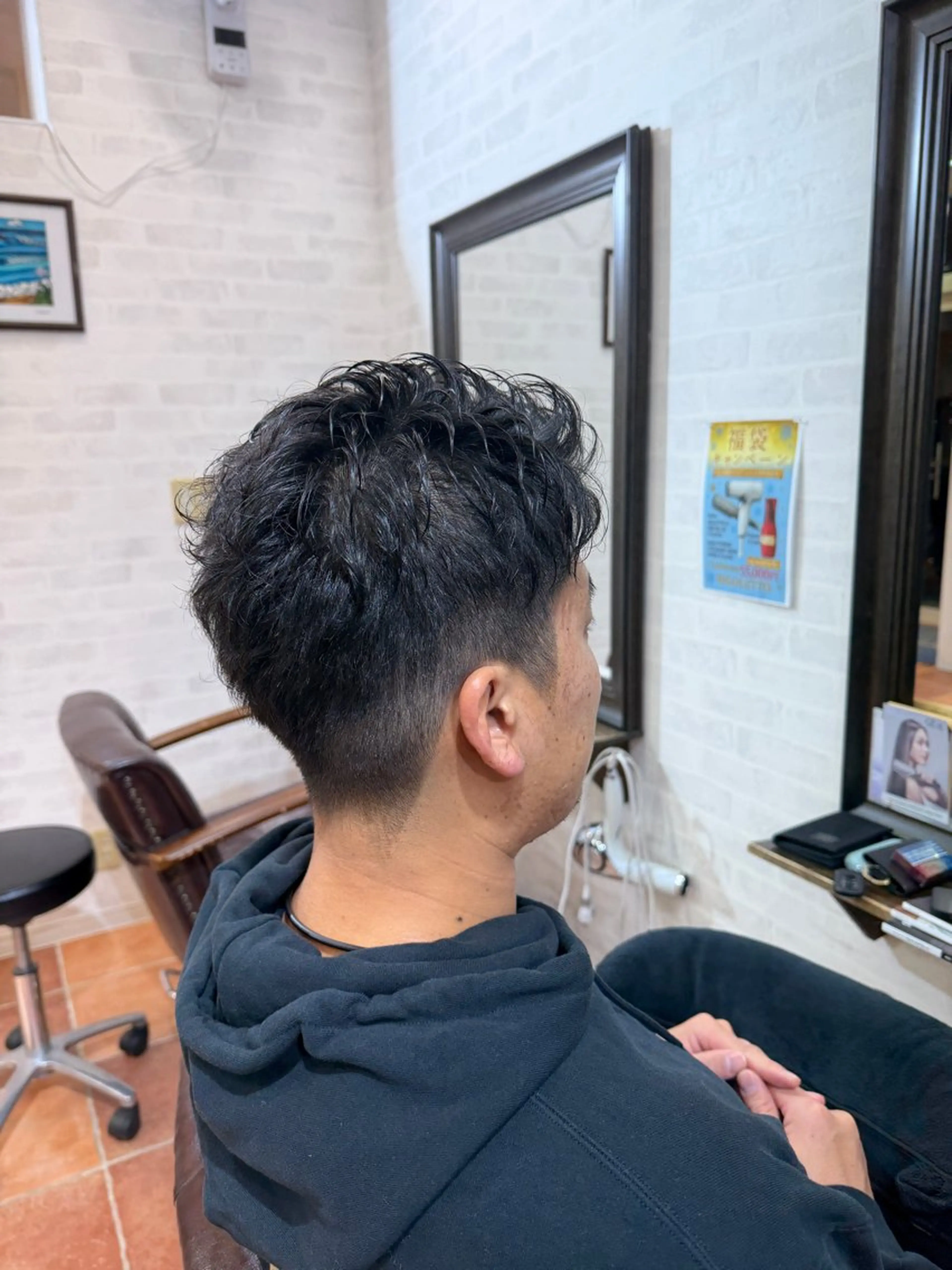 メンズ カット パーマ 近江 優愛のヘアスタイル