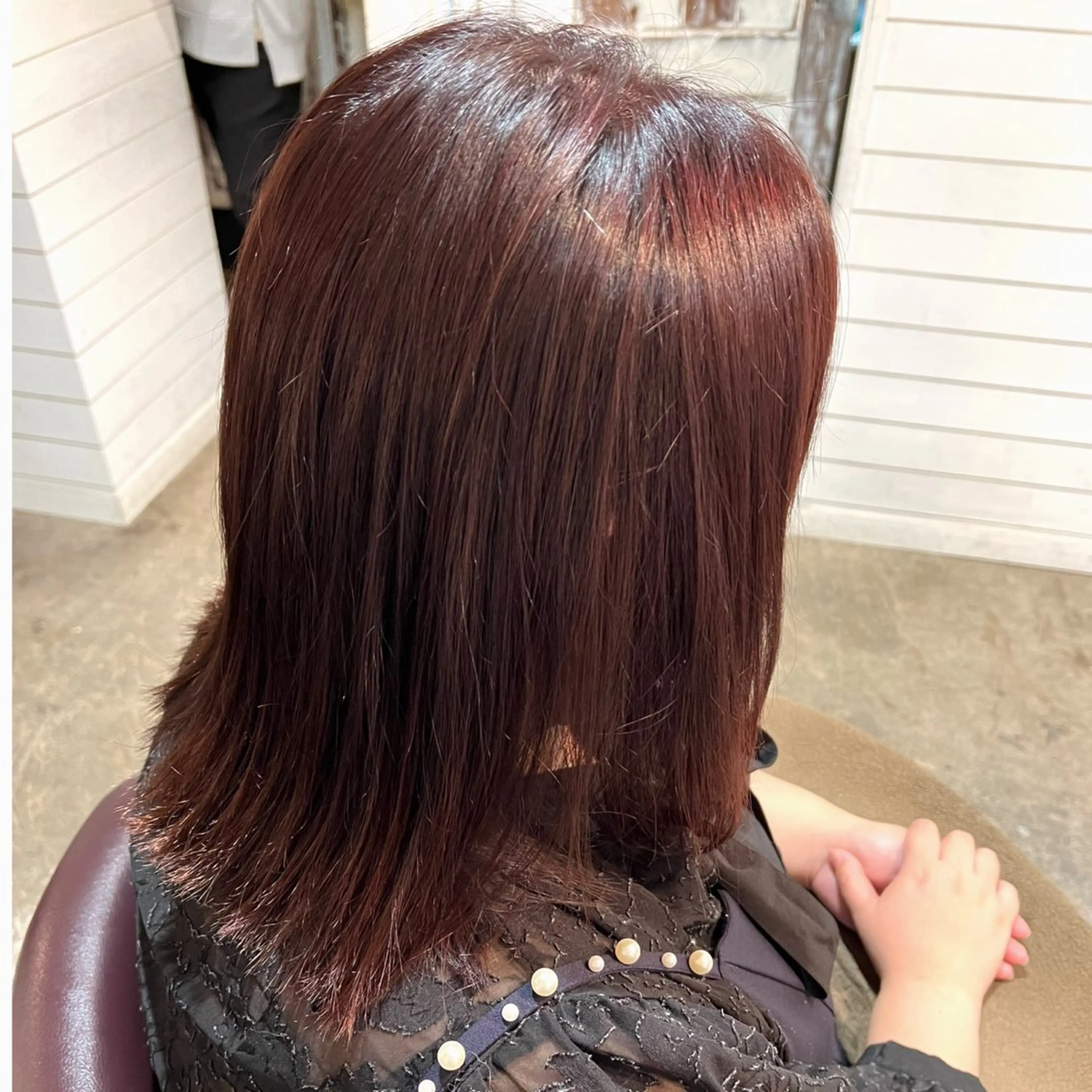 ミディアム カラー ピンクカラー ヘアカラー Dia ‎ アキヨシ ミユのヘアスタイル