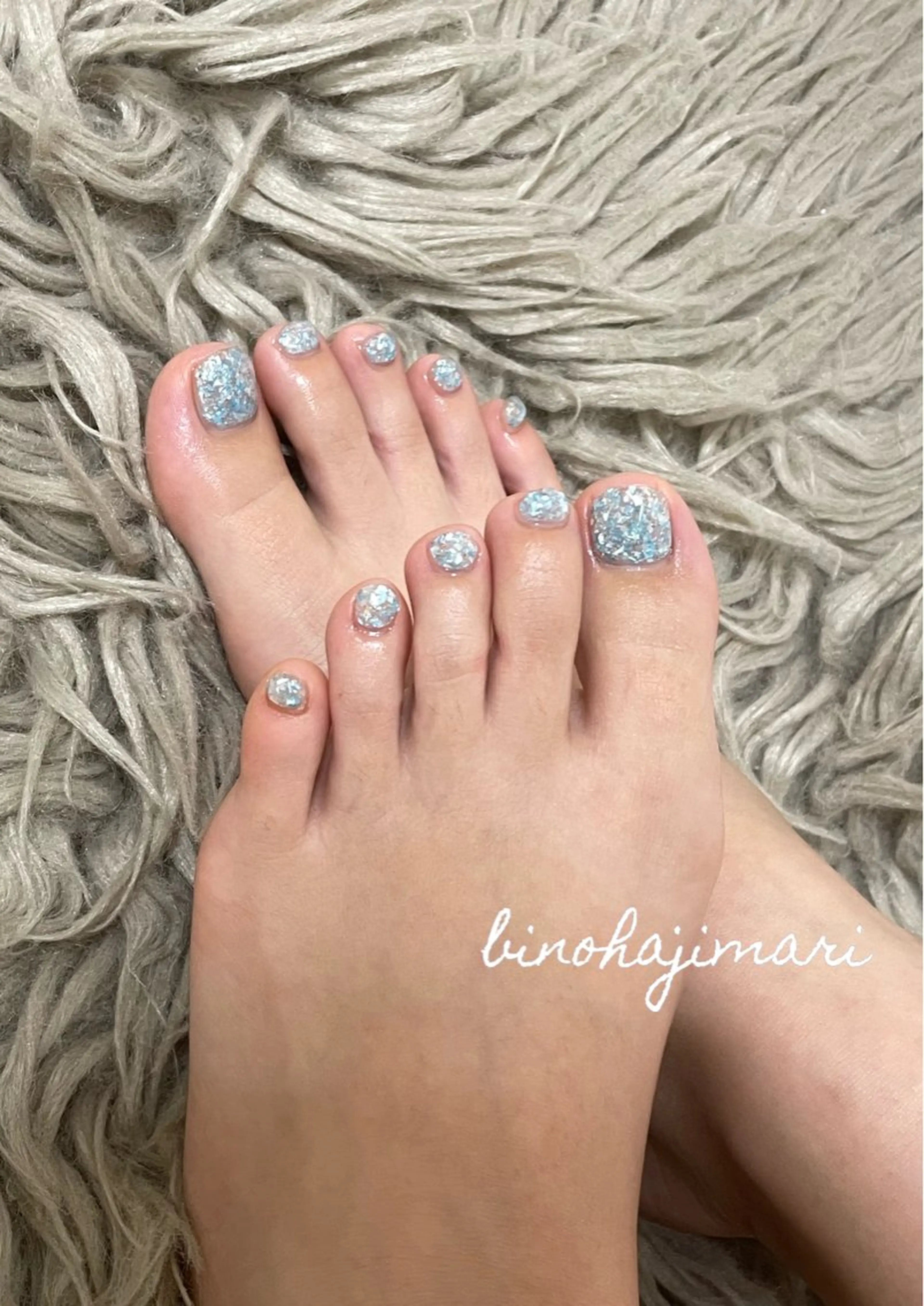 ネイル アートネイル フラッシュネイル フットネイル ラメ(グリッター) ワンカラーネイル ♡Bivi♡自爪に 優しいネイルサロンのネイルデザイン