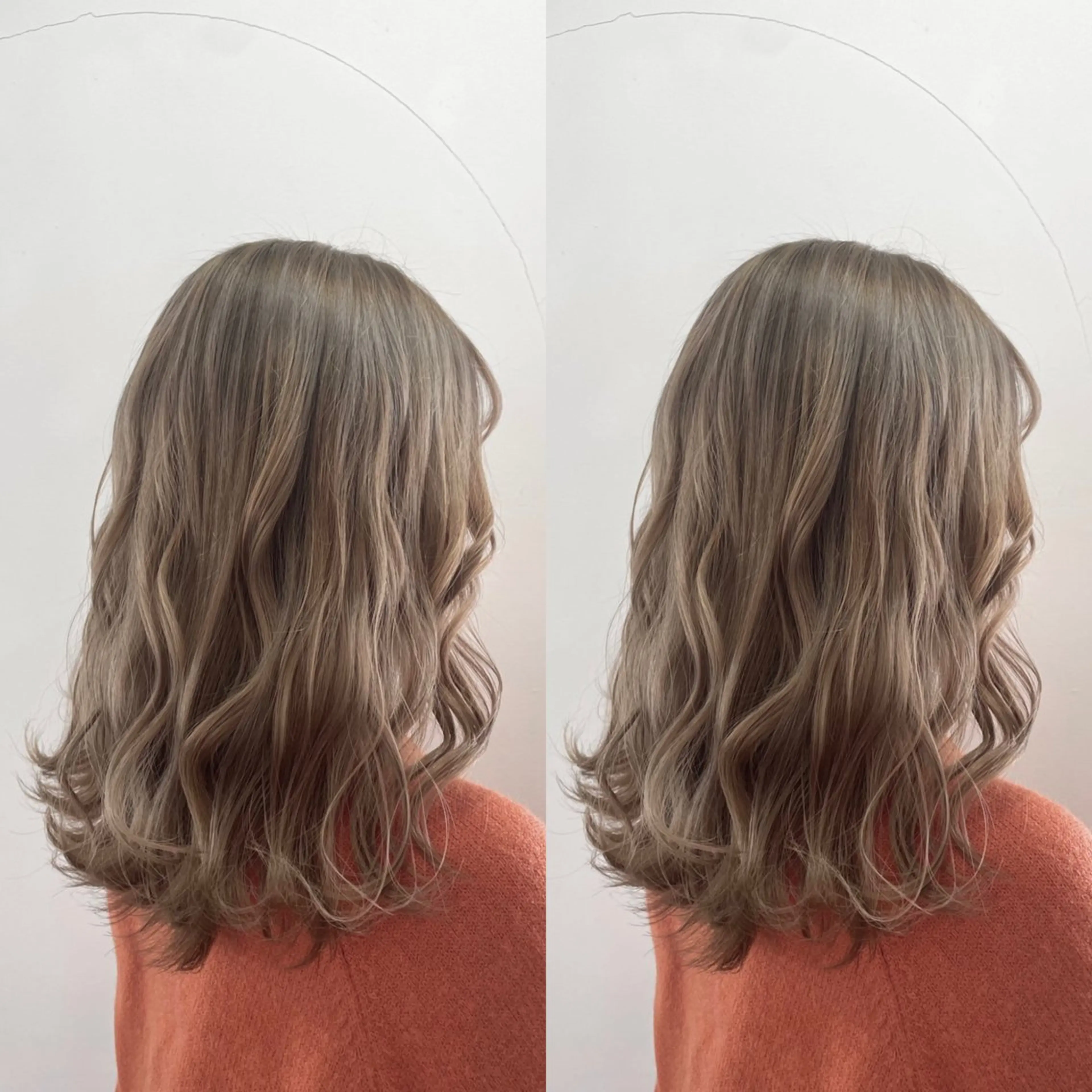 セミロング カラー ブリーチ mopa所属・mopa_kaede 暖色カラー/ロングのヘアスタイル