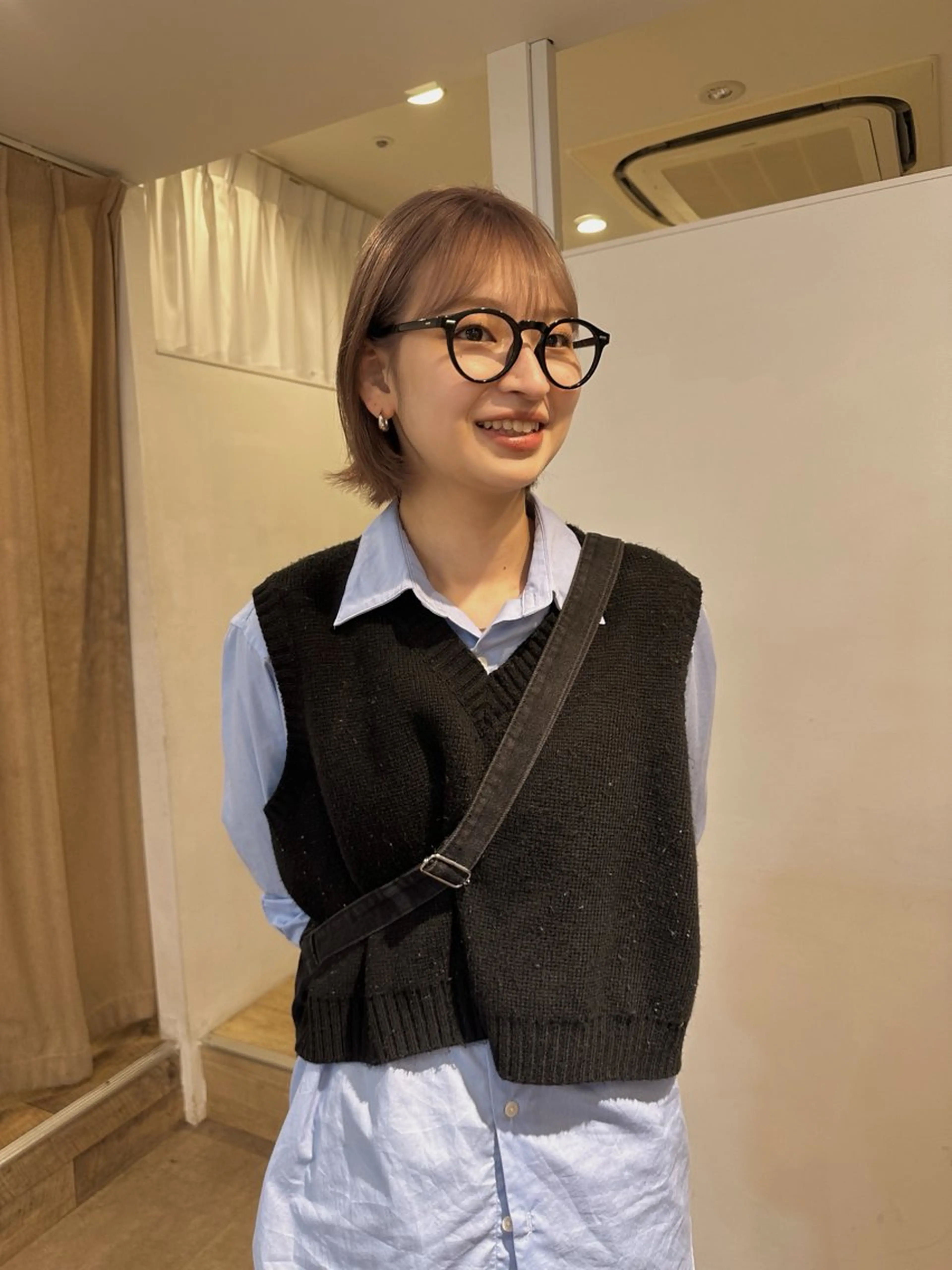 ミディアム ヘアカラー 梅田/ベージュ レイヤー/ヌマタのヘアスタイル