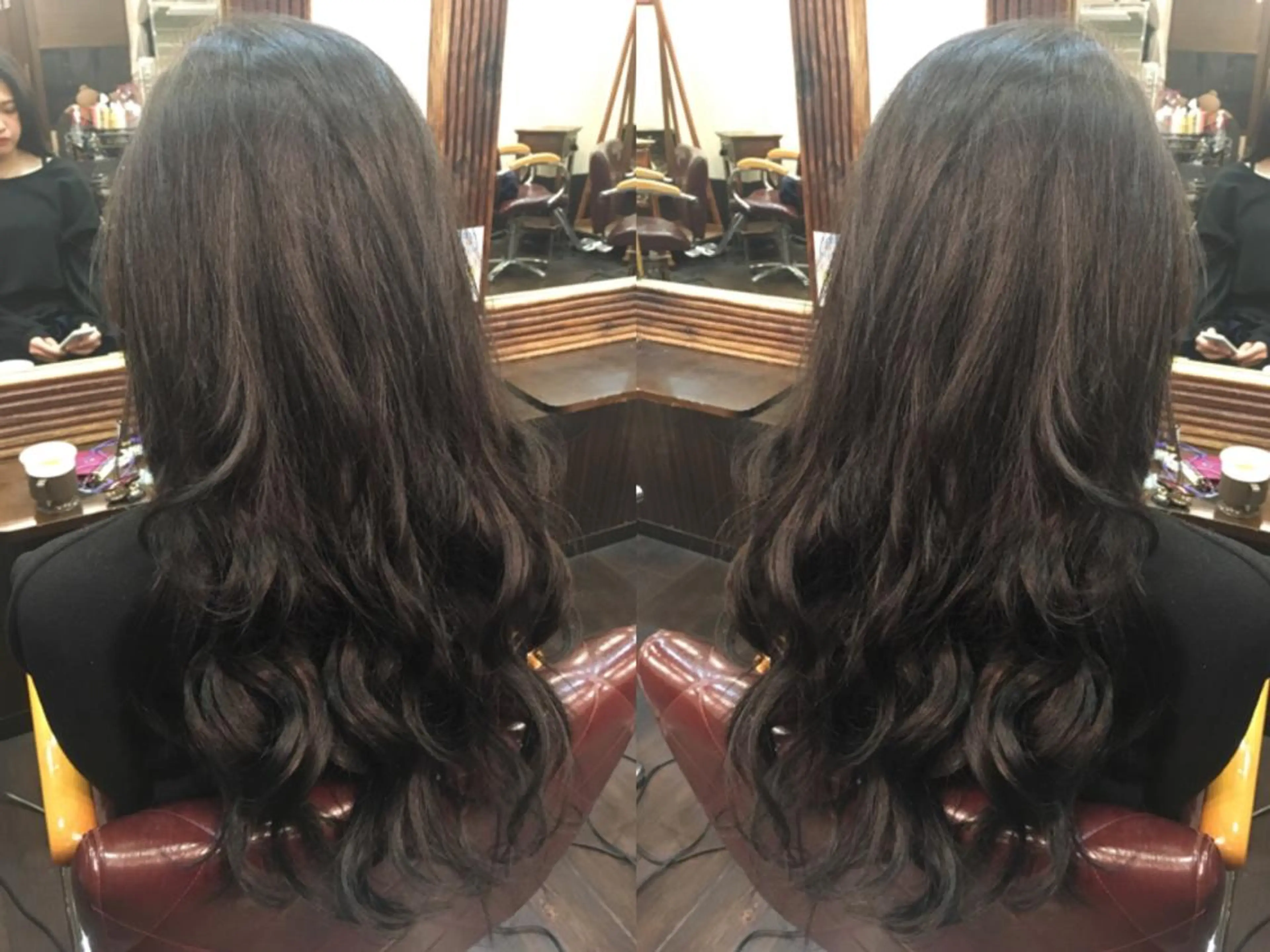 ミディアム ロング カラー 黒髪 ナチュラルブラック エクステ 韓国ヘア🤍髪質改善 🇰🇷AKANEのヘアスタイル