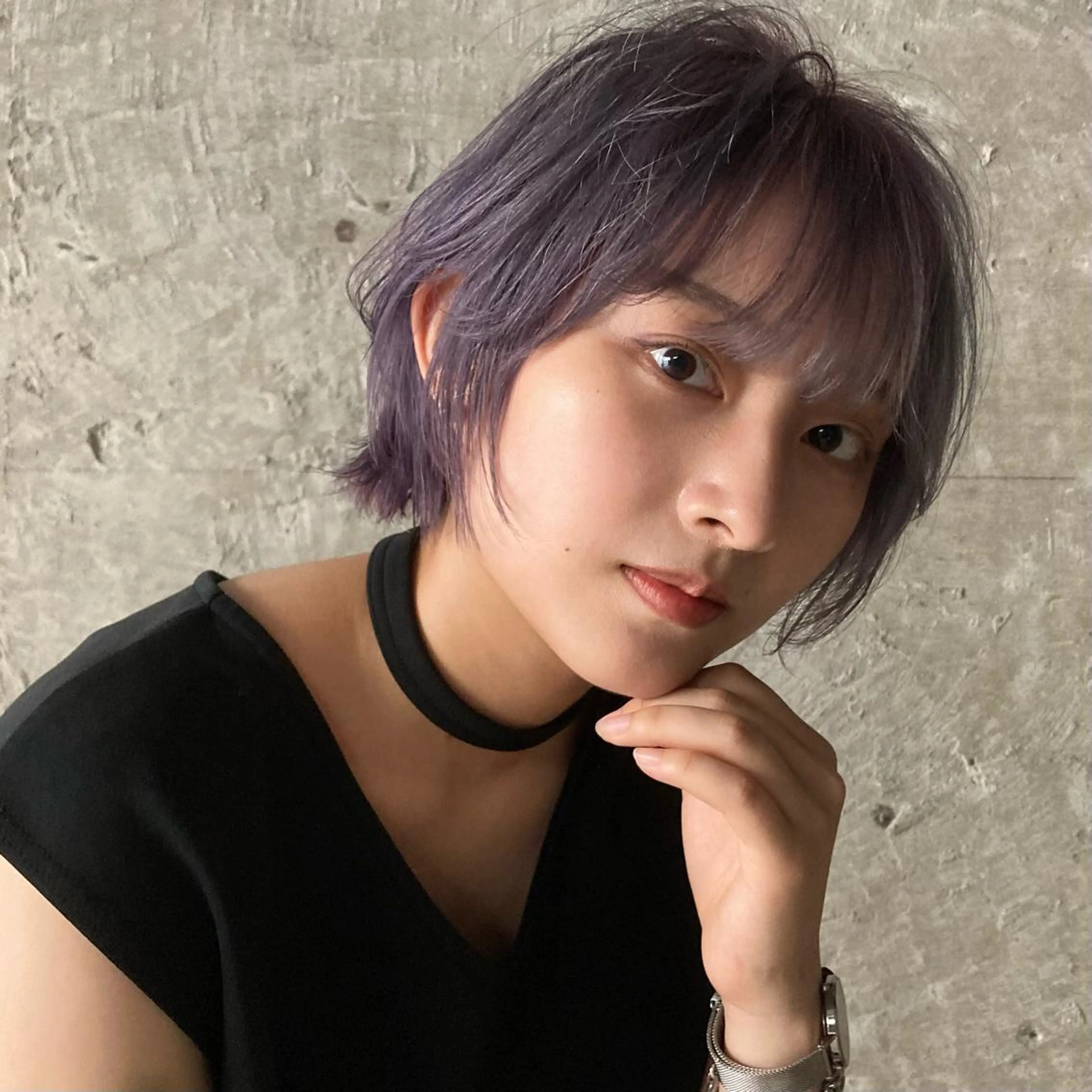 ショート カラー 🟢ウルフ／スパイラ ルパーマ／大西🟢のヘアスタイル