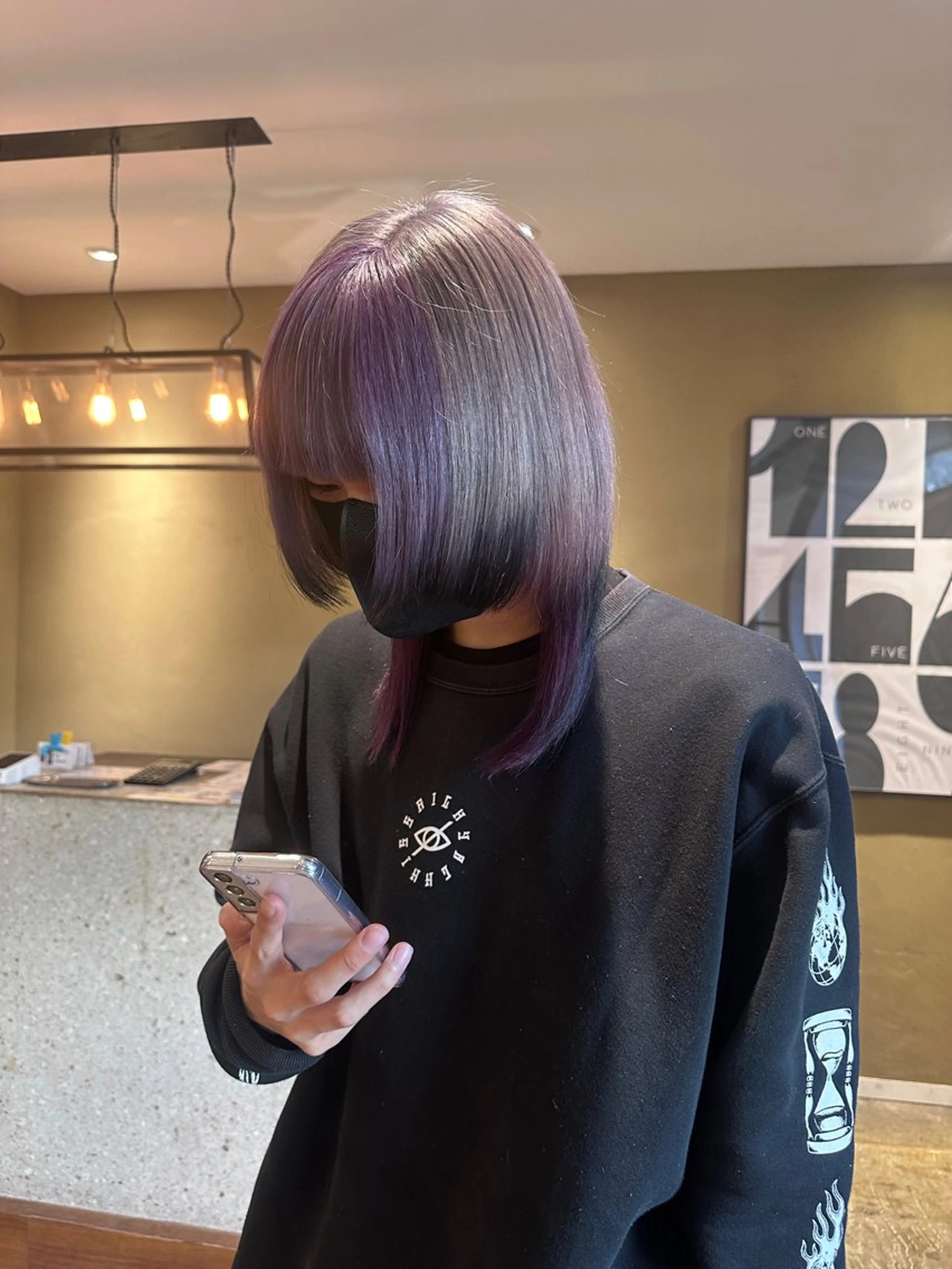 カラー YUI/レイヤー/ ハッシュカットのヘアスタイル