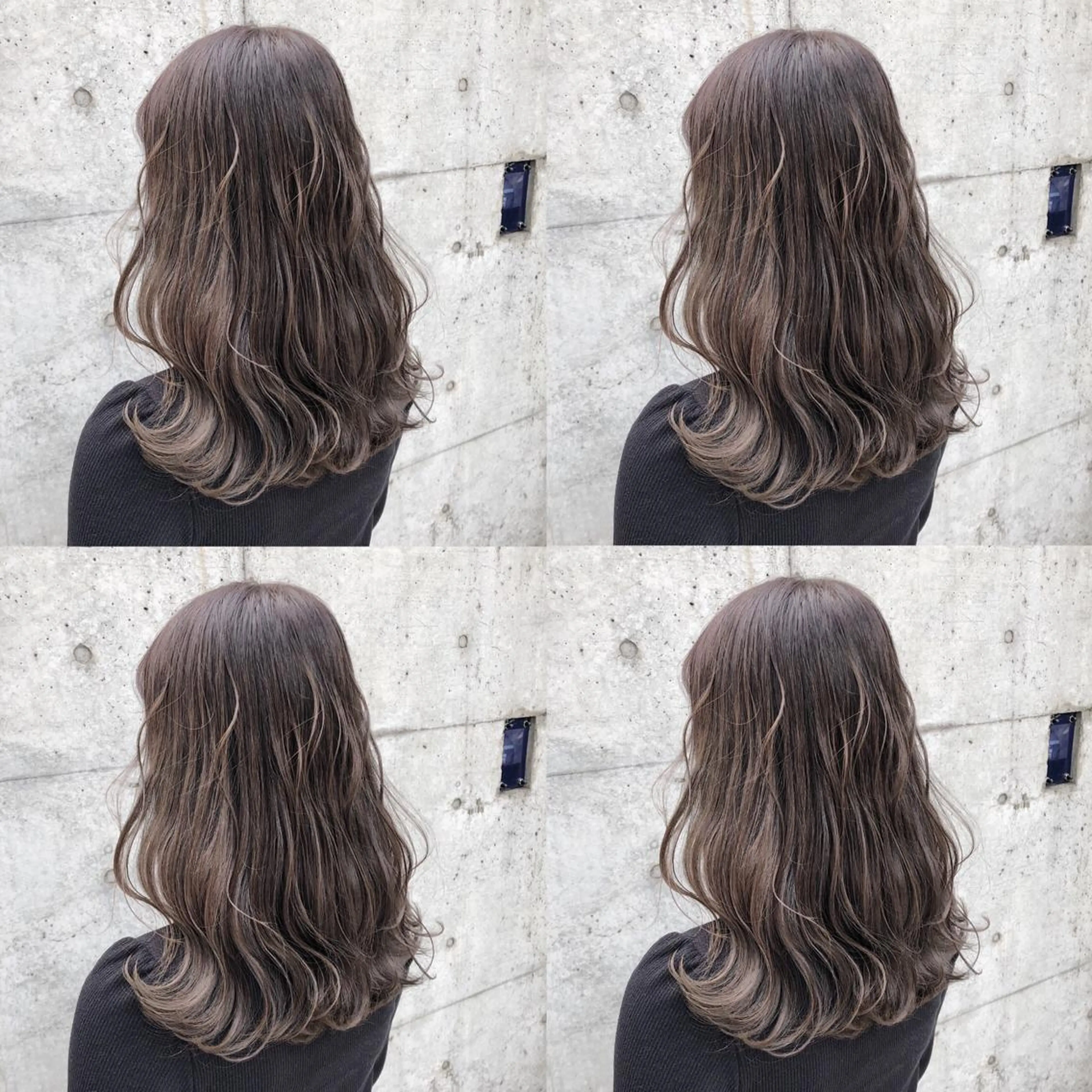 ロング カラー ヘアアレンジ メンズ キッズ ヘアカラー トリートメント 💟Chloe原宿店 🩶ハイトーンのヘアスタイル