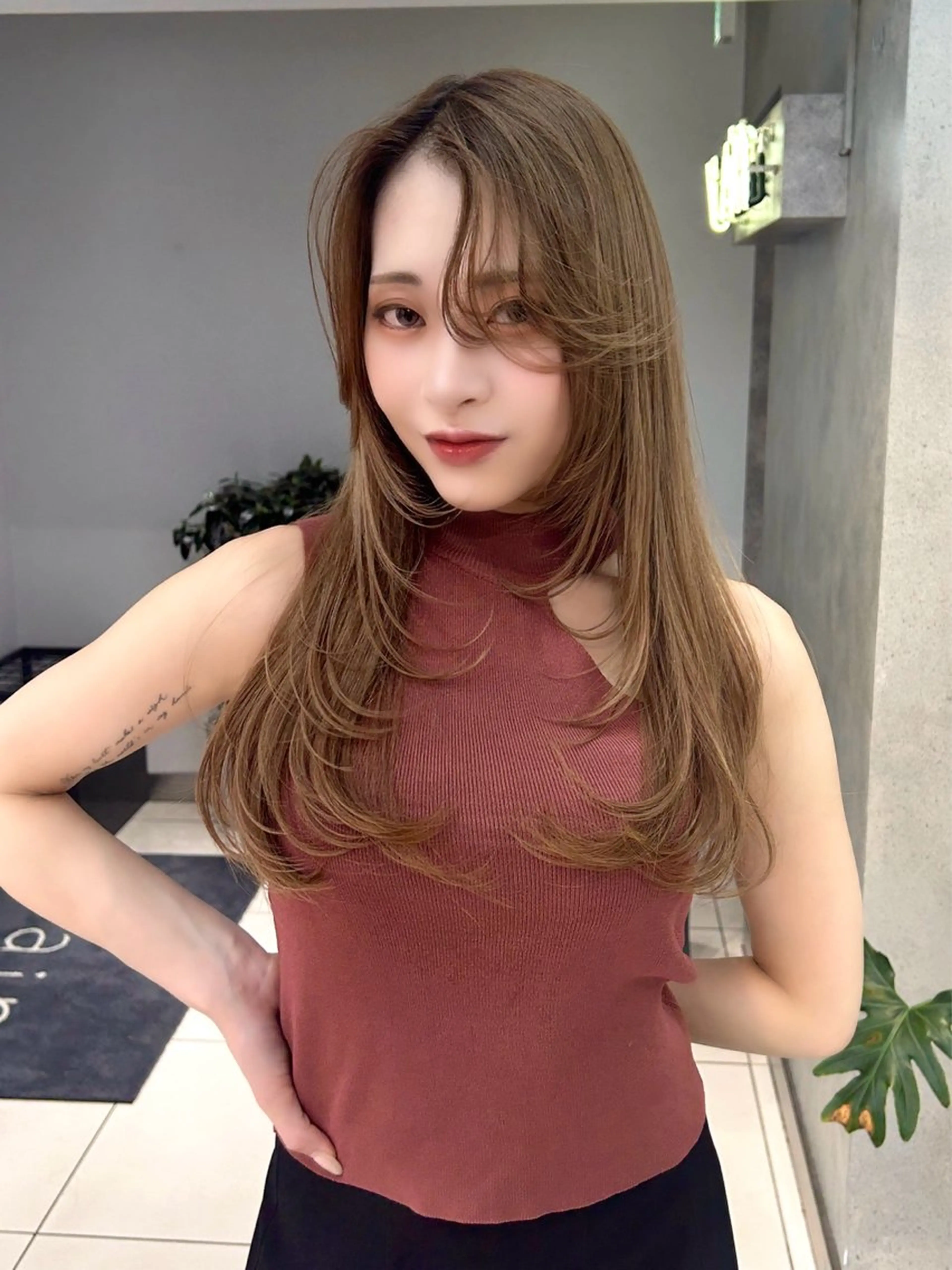 ロング レイヤー×ツヤカラー 渋谷/kougaのヘアスタイル