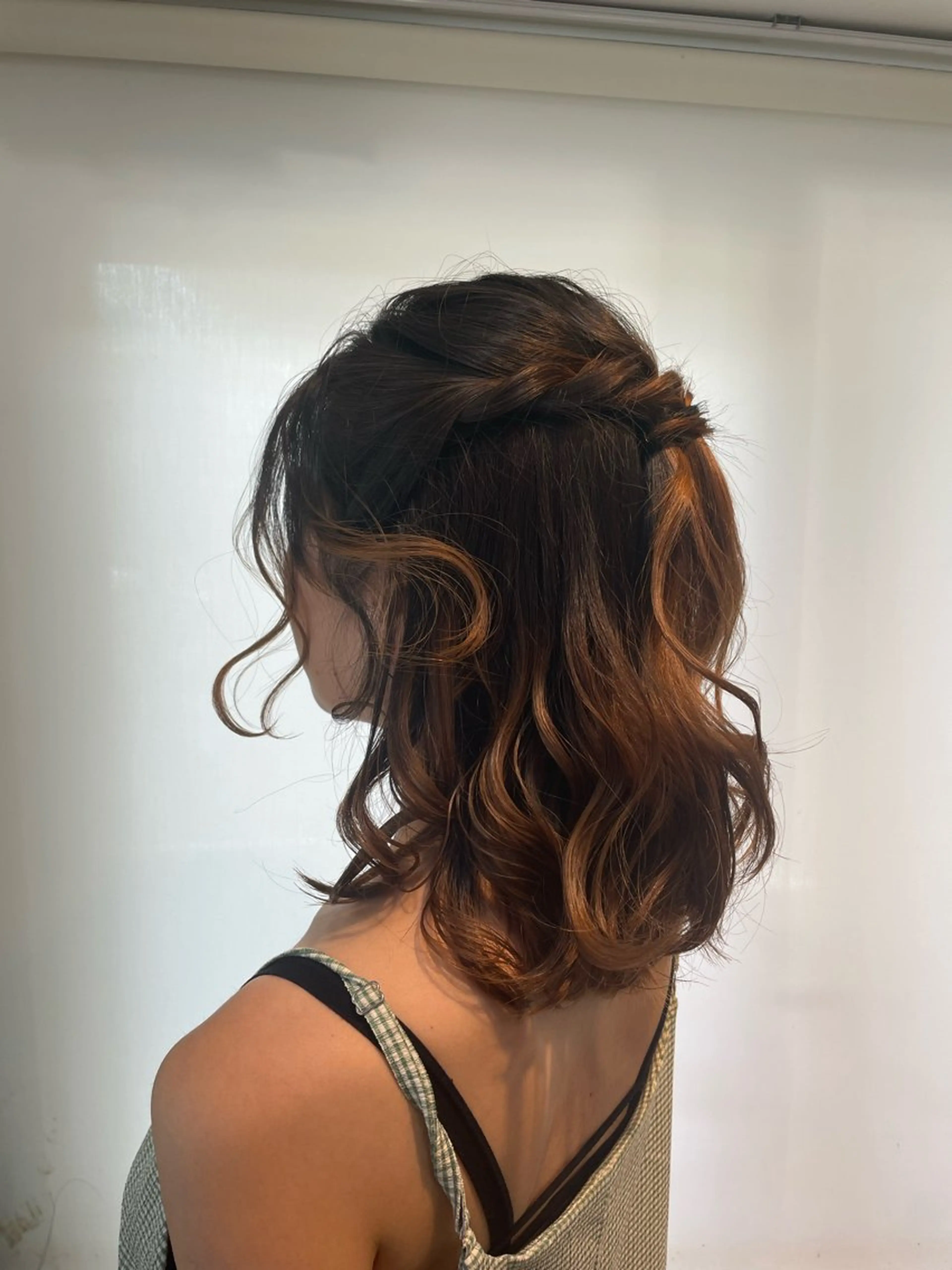 ヘアアレンジ ハーフアップ Raguna所属・艶カラー/暖色カラー RENAのヘアスタイル