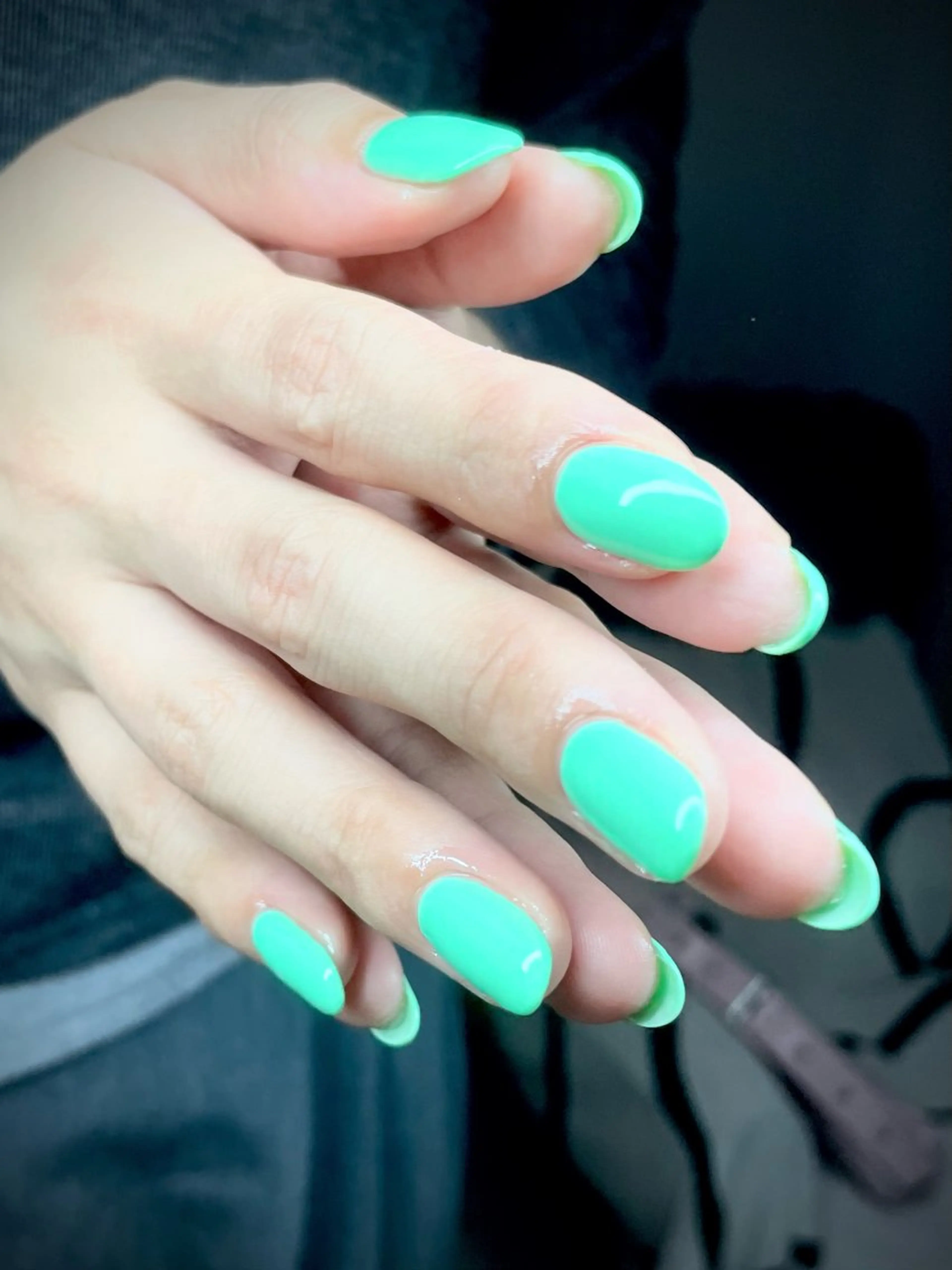 ネイル グリーン パステルネイル ハンドネイル posa nail モエミのネイルデザイン
