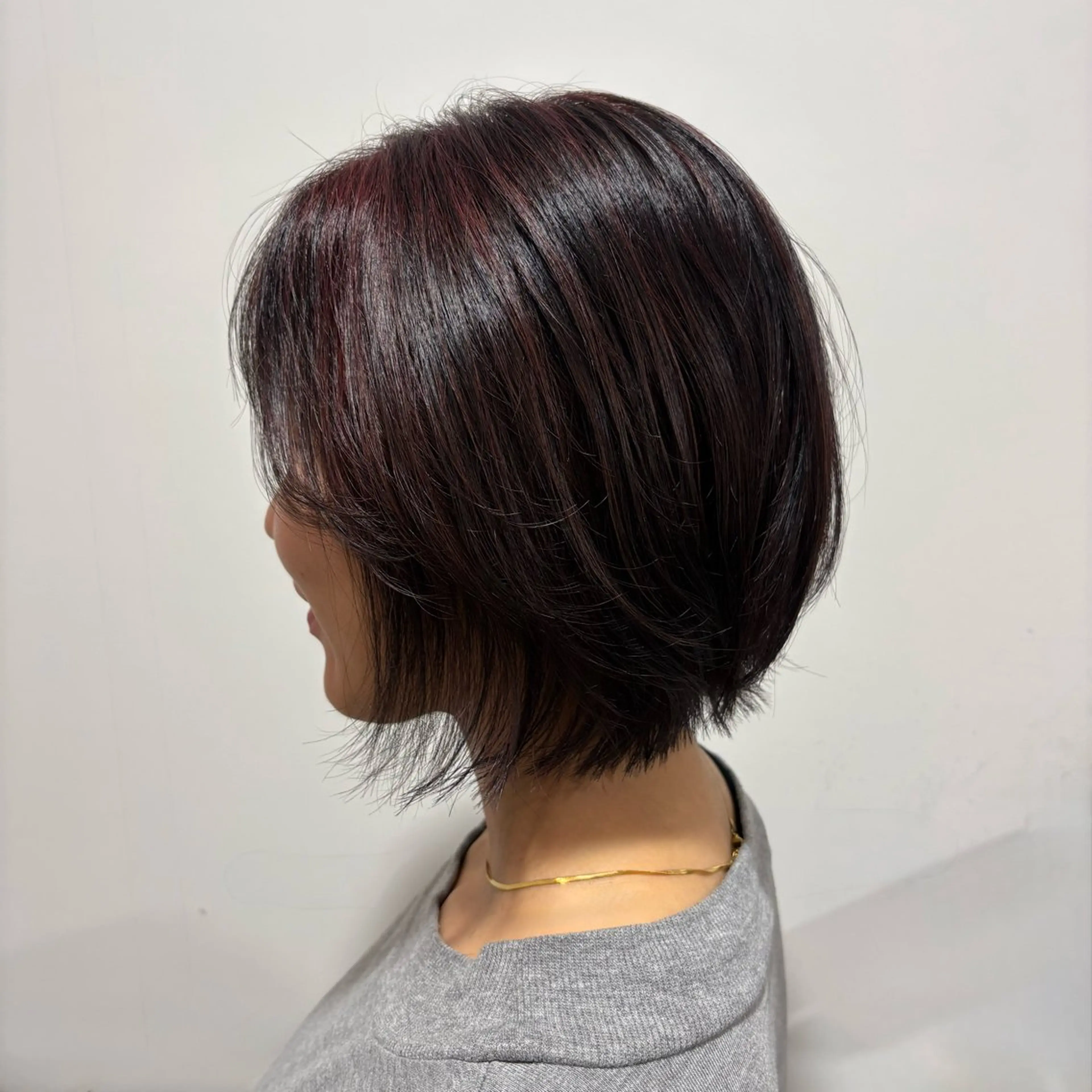 ミディアム ボブレイヤー ボブ レイヤーカット カット トリートメント ボブ/外国人風カラー 🩵mikiのヘアスタイル