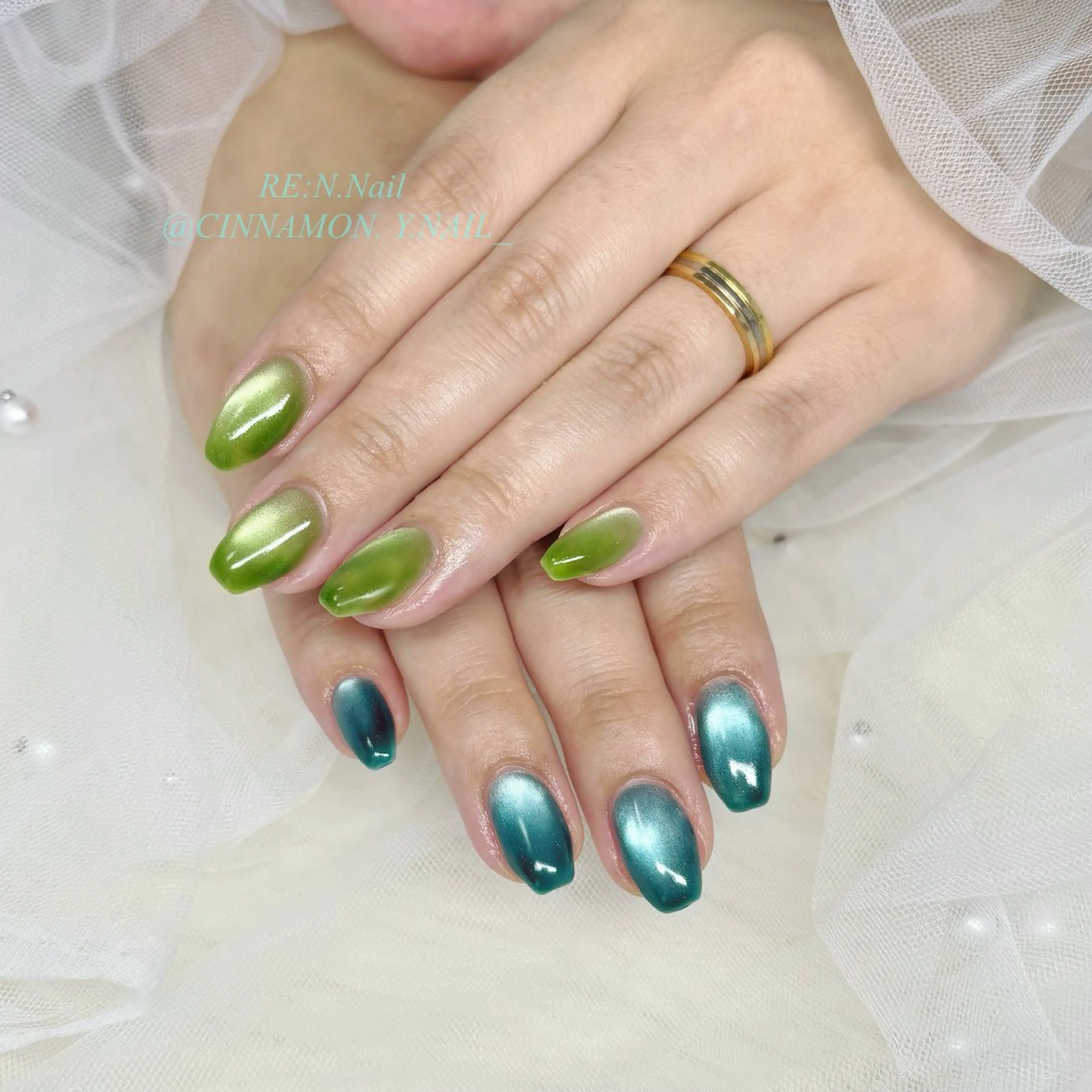 ネイル ハンドネイル Yuna🩵 RE:N.Nailのネイルデザイン