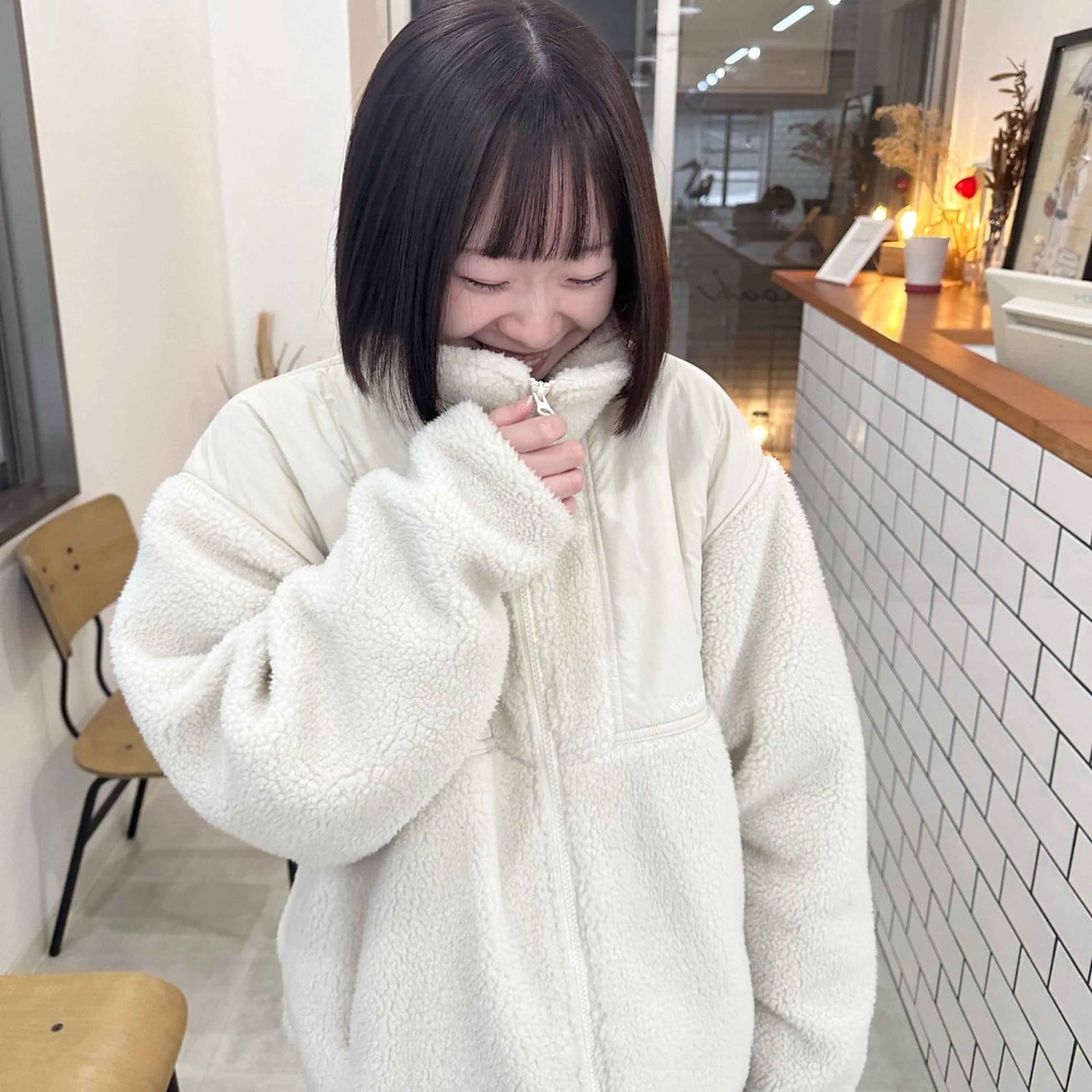 ショート カラー パーマ お洒落パーマ/ 艶カラー/michiのヘアスタイル