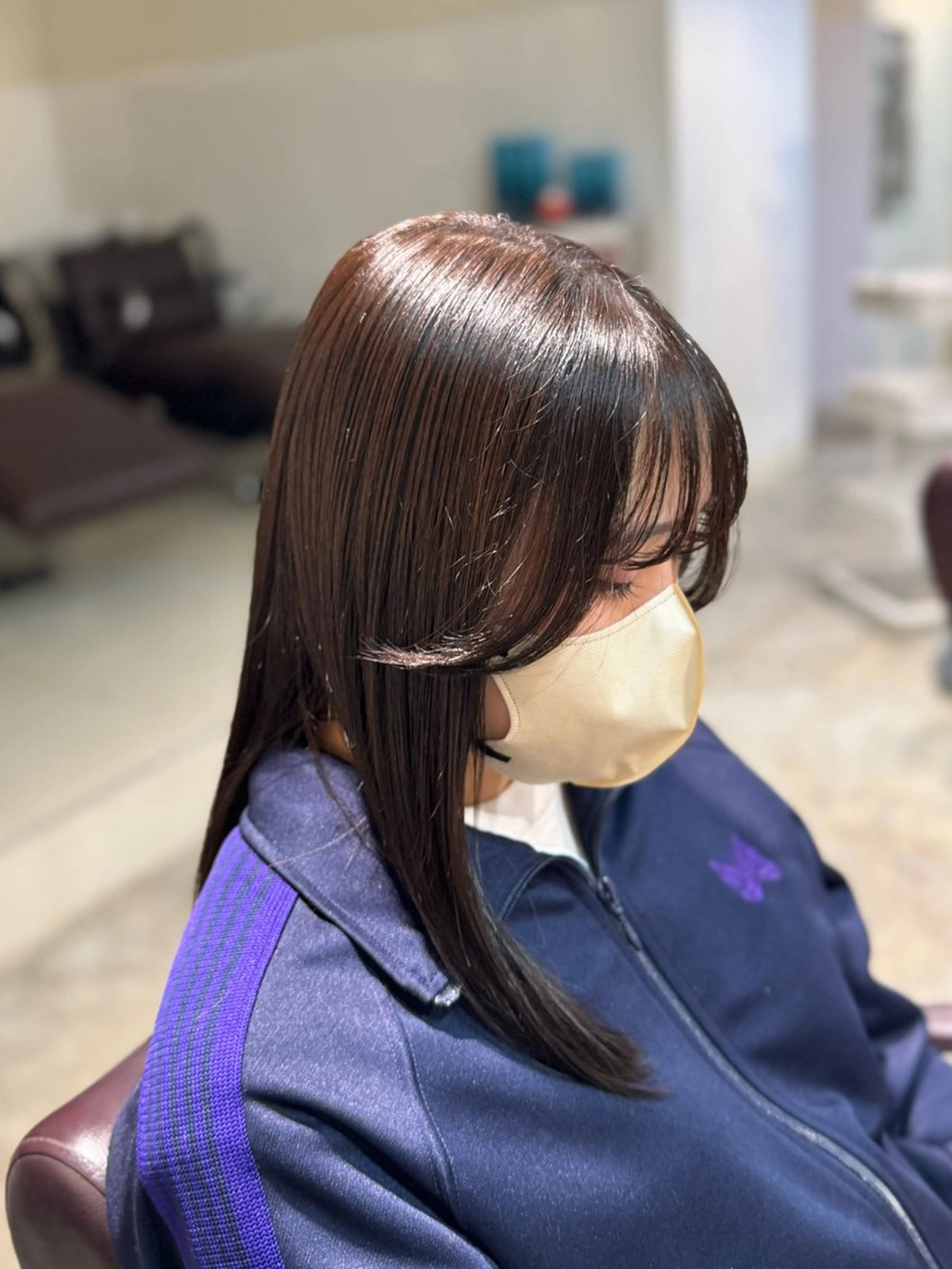 セミロング カラー カット ヘアカラー ハイトーン/ネイル /ミウ 🌺❤︎のヘアスタイル