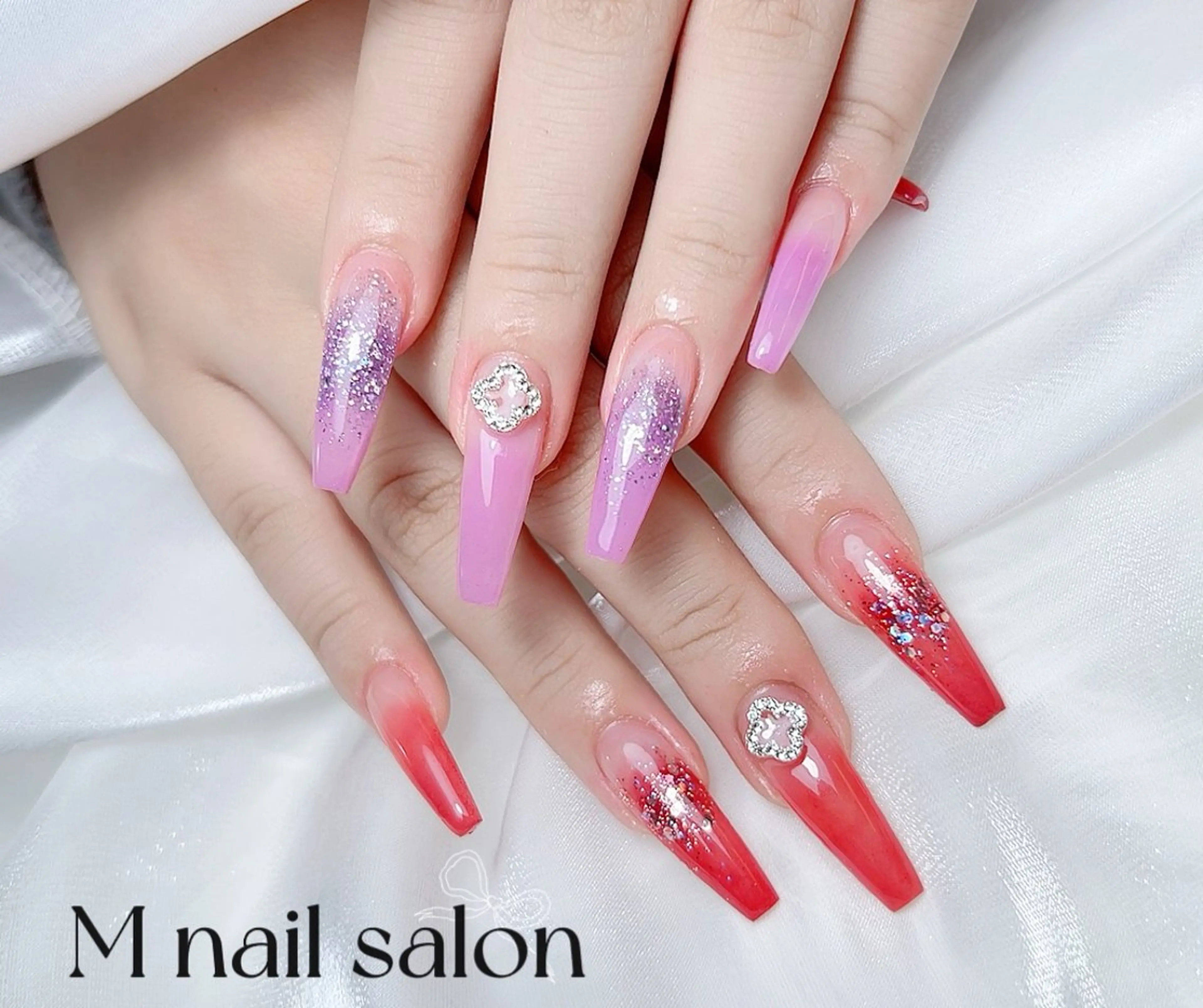 ネイル ハンドネイル M🌷nail 長さだし専門店のネイルデザイン