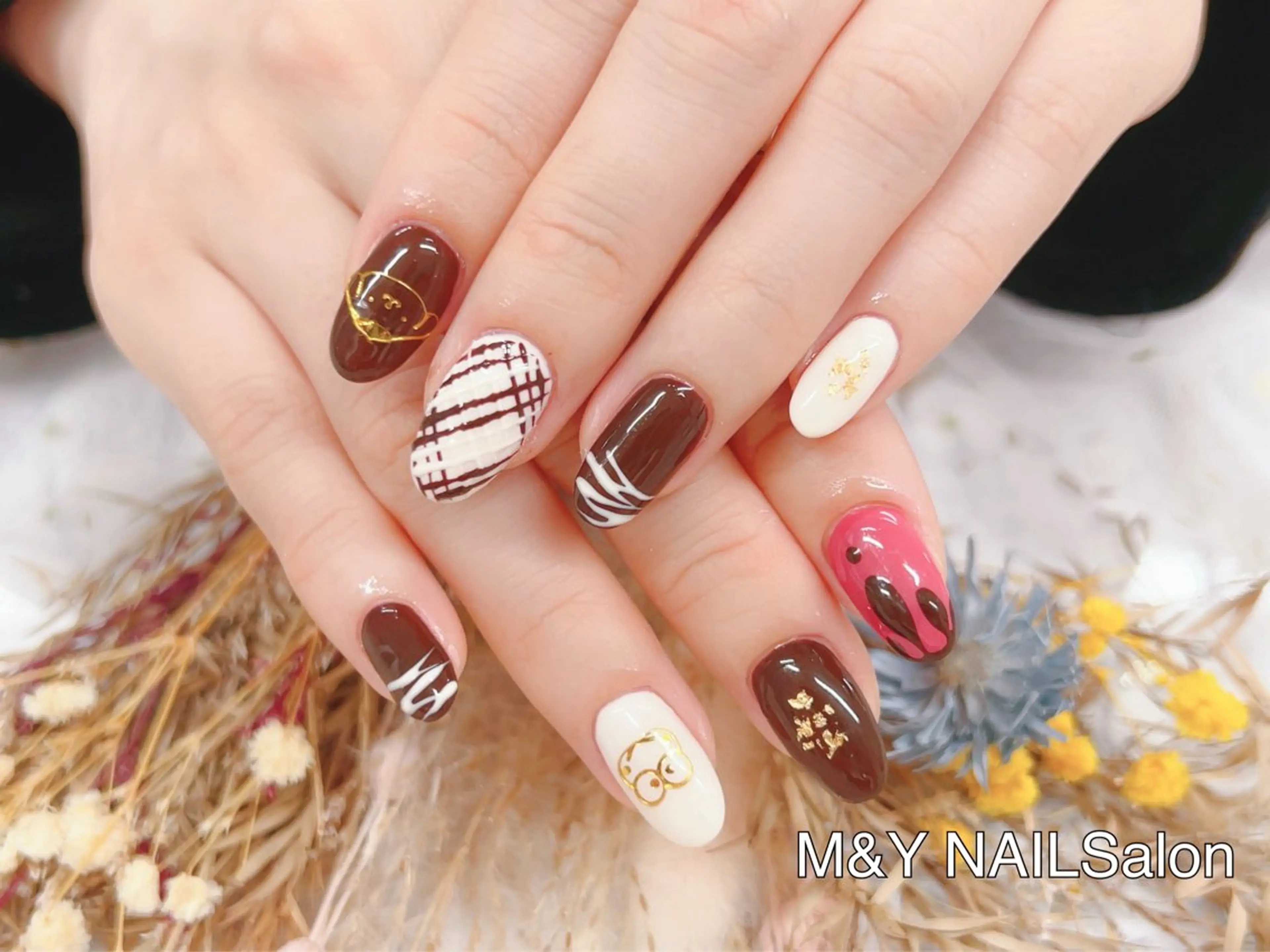 ネイル バレンタイン ハンドネイル M&Y NailSalonのネイルデザイン