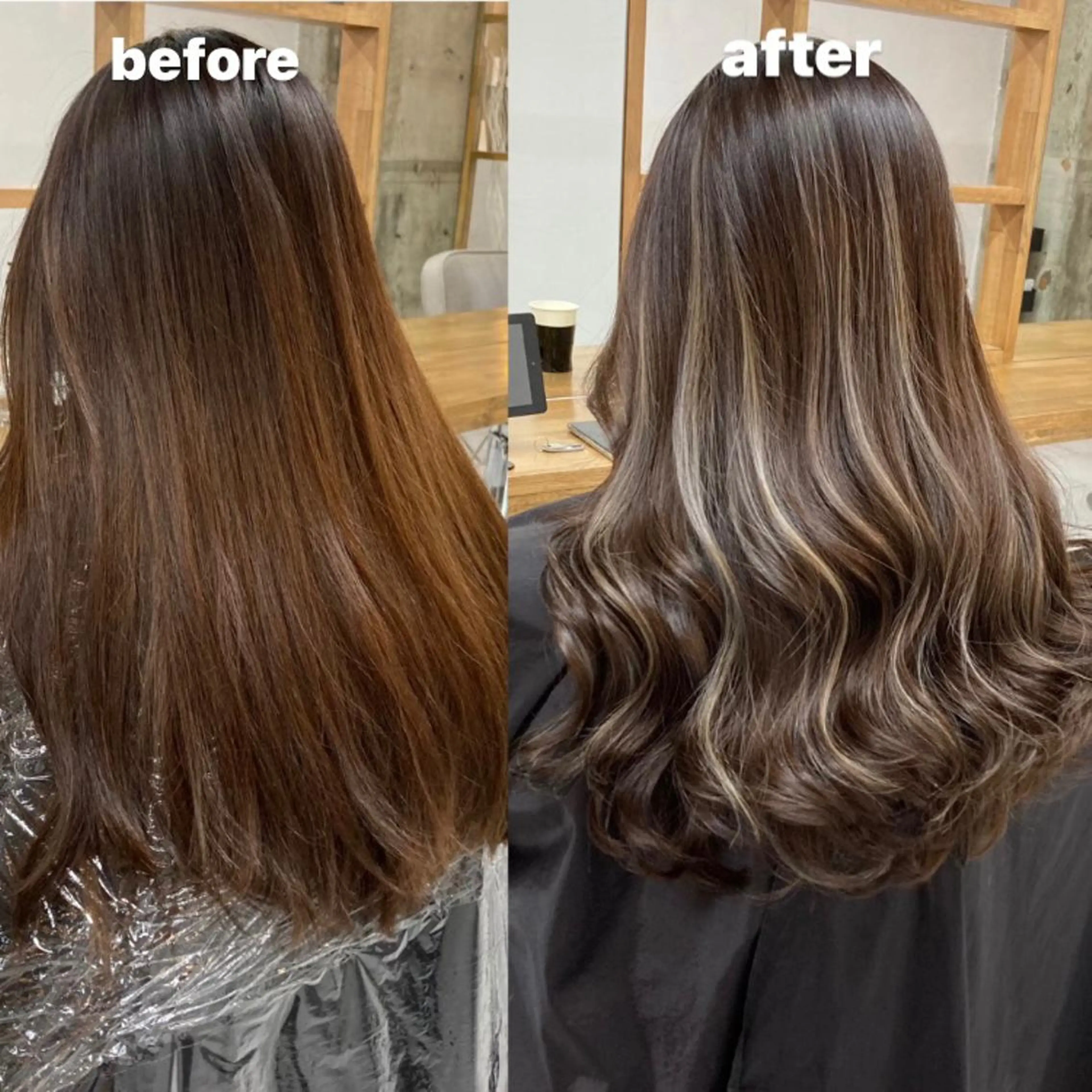 ロング カラー ヘアカラー 韓国レイヤーカット★ 小林大樹のヘアスタイル