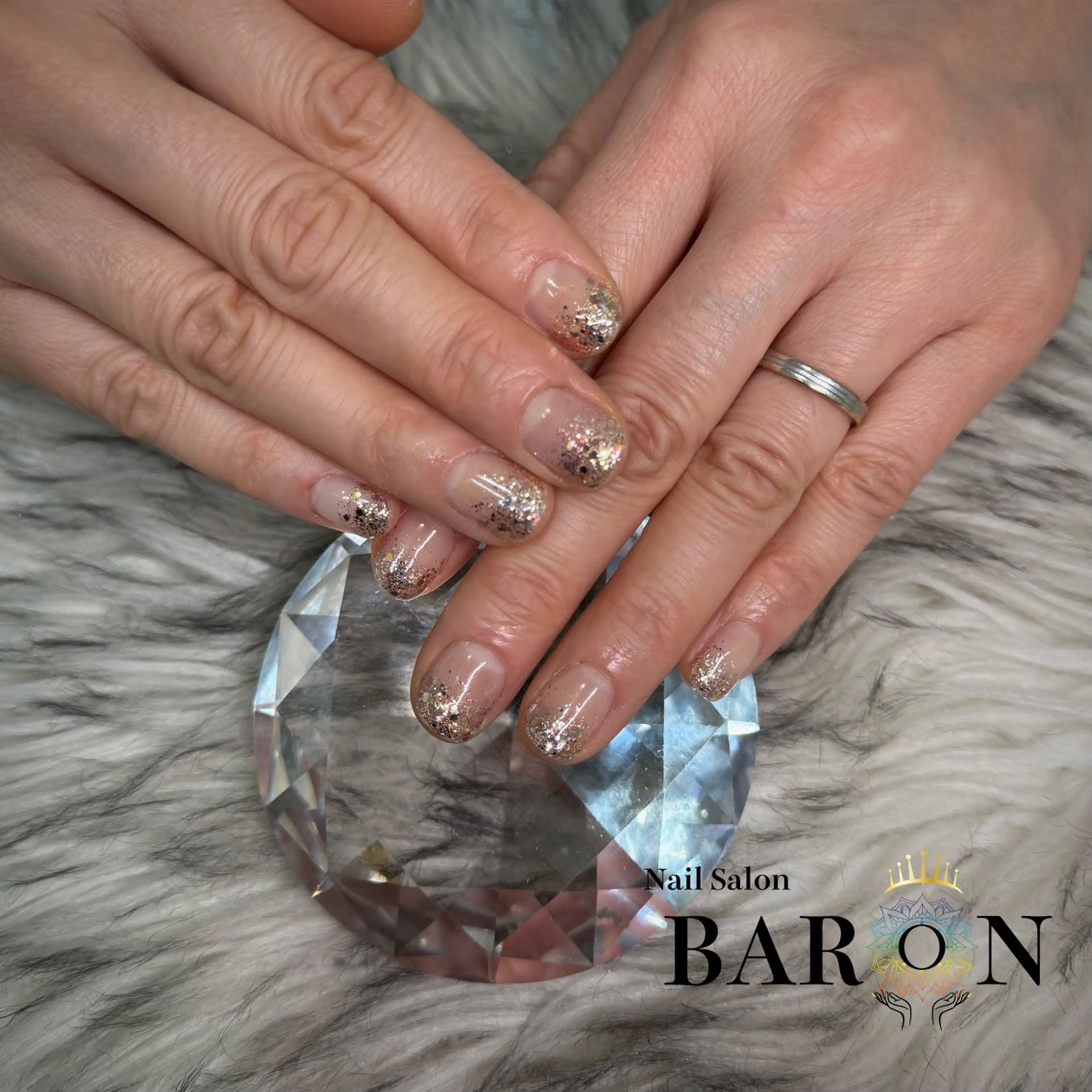 ネイル ラメ(グリッター) ラメグラデーション YOSHINO ♛︎BARON♛︎のネイルデザイン