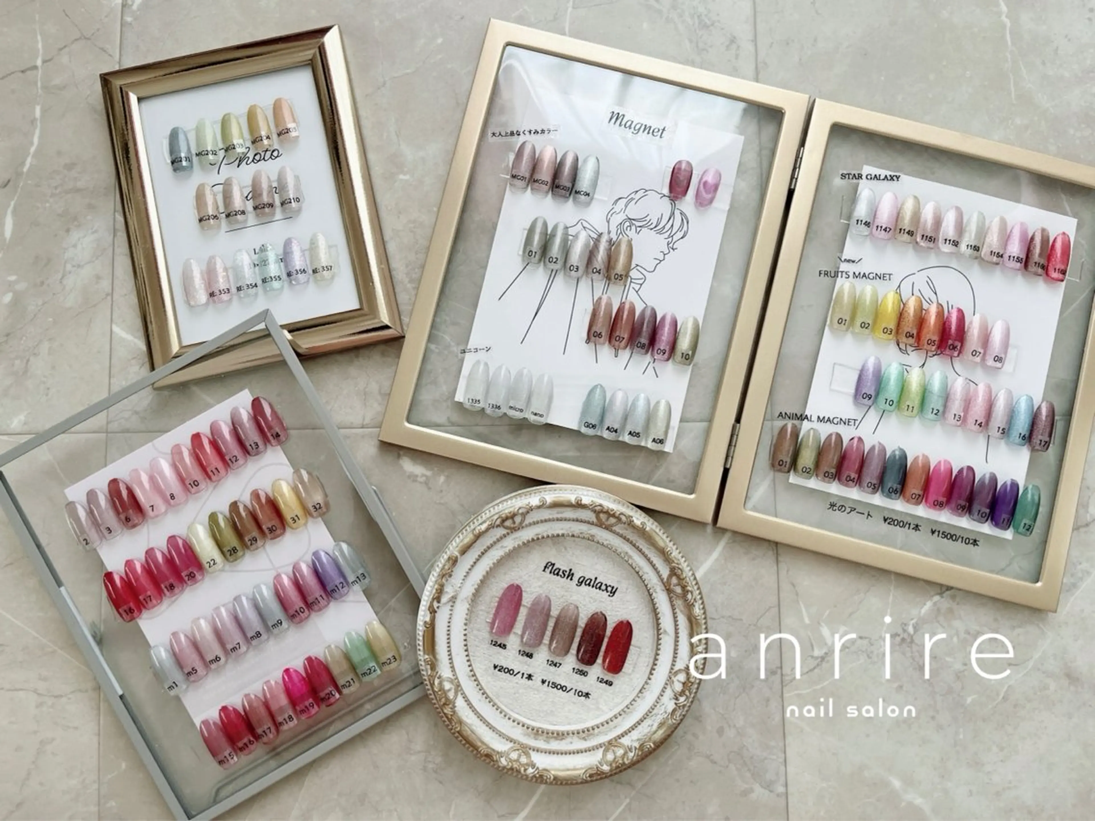 ネイル アートネイル ジェルネイル マグネットネイル ビー玉ネイル ハンドネイル nail salon anrire〜アンリール〜所属・nailsalon anrireのネイルデザイン