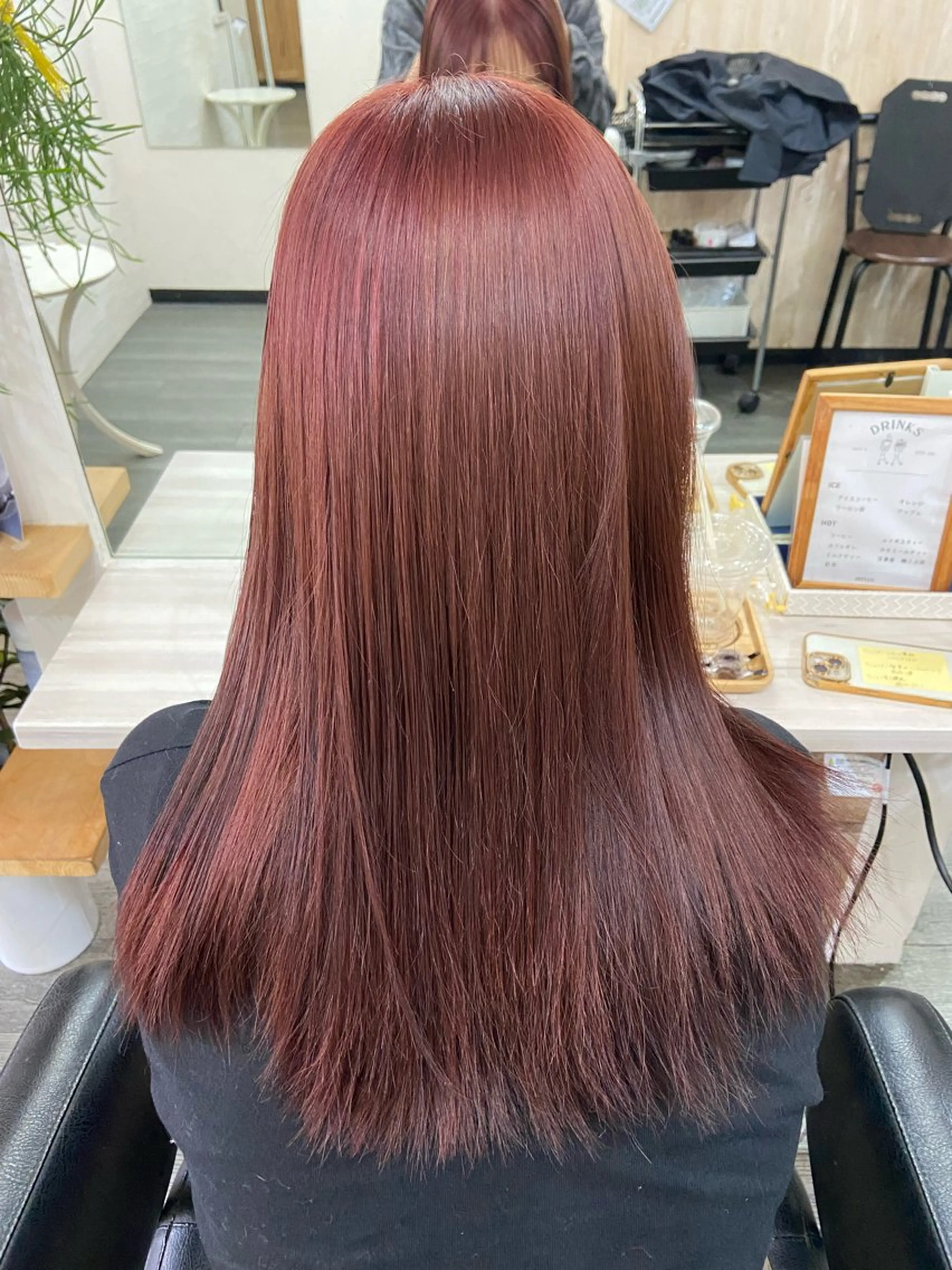 ロング カラー ブリーチ ブリーチなしカラー レッドカラー 【縮毛矯正＆カラー】 RAN.のヘアスタイル