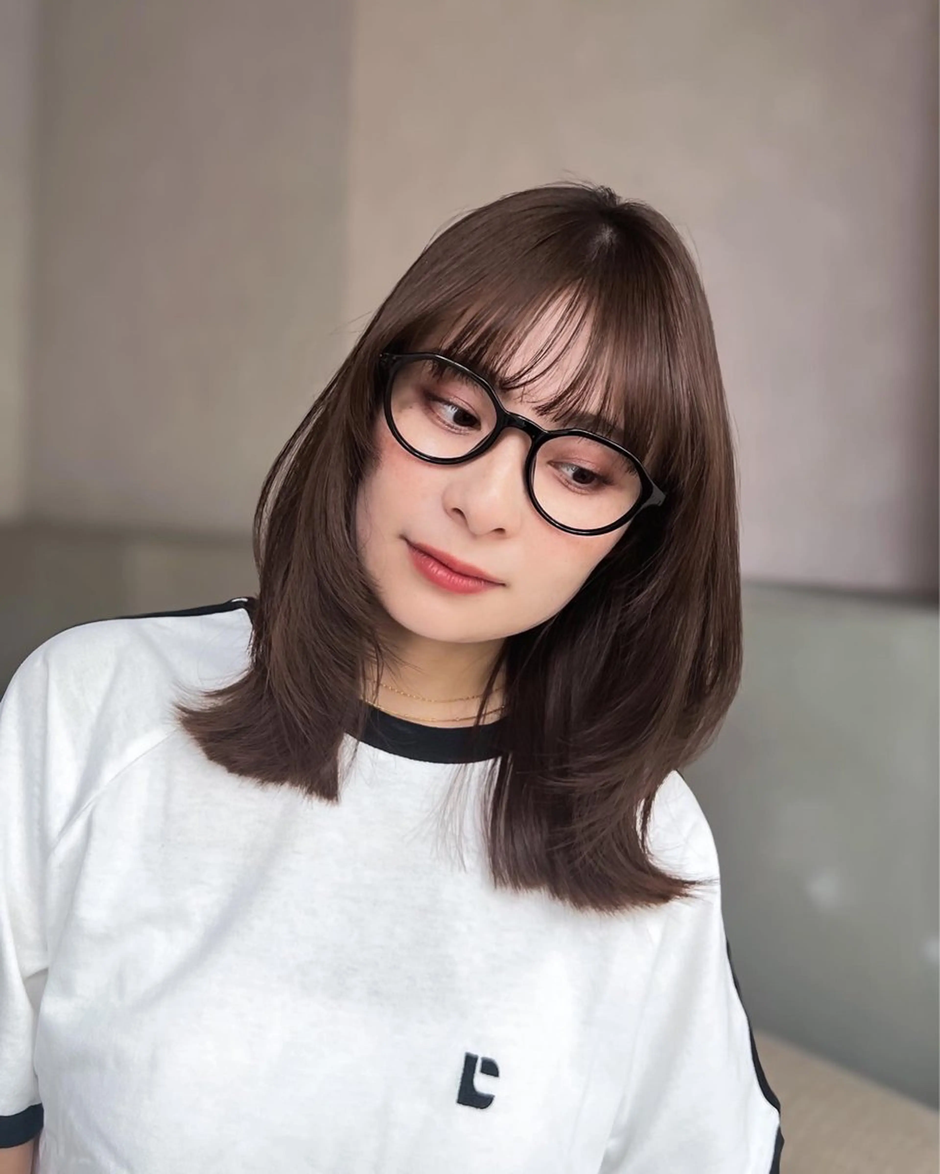 ミディアム レイヤーカット/ くびれヘア佐藤大空のヘアスタイル