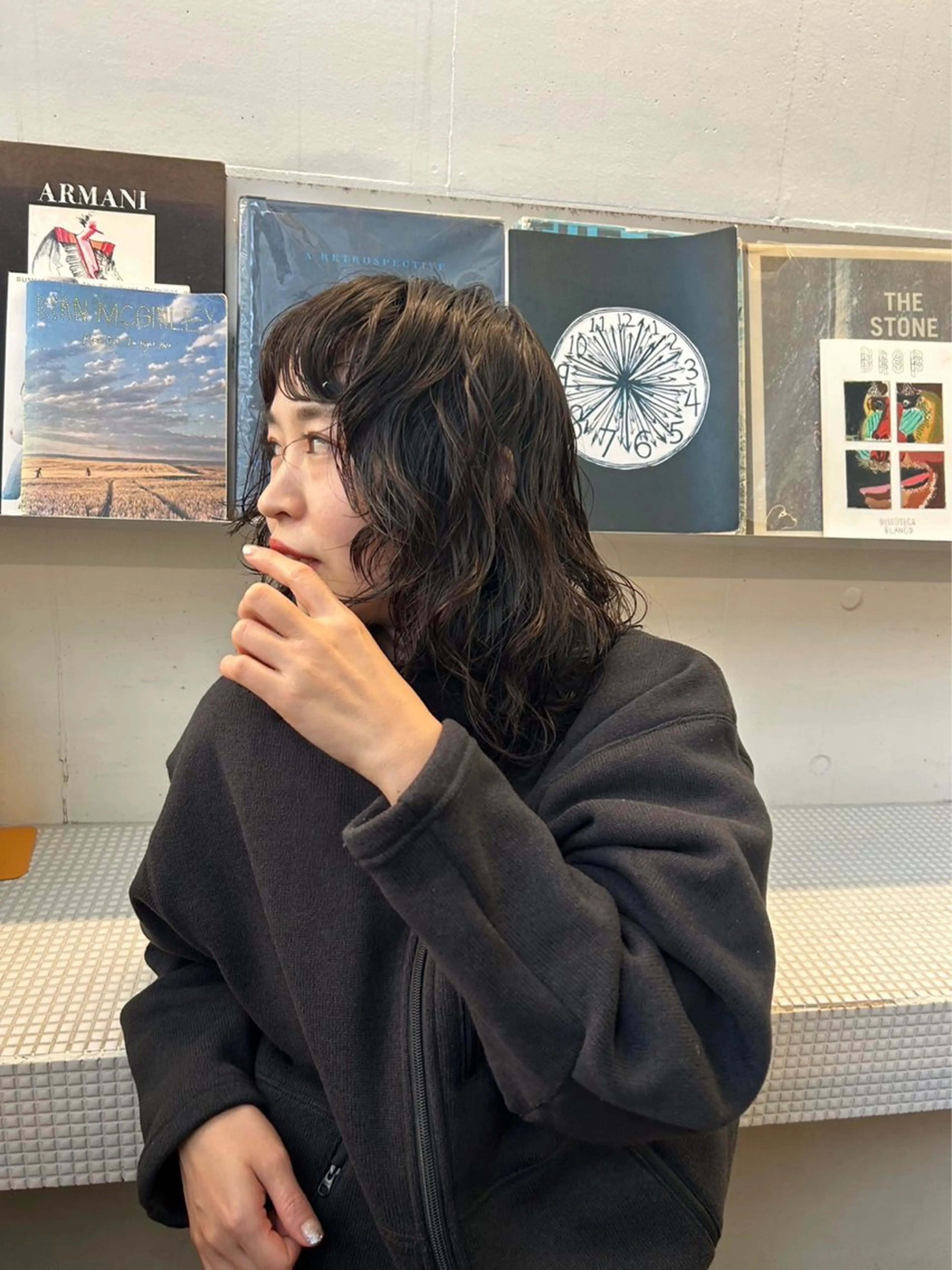 ミディアム パーマ カット パーマ NOUN所属・eri kinjoのヘアスタイル