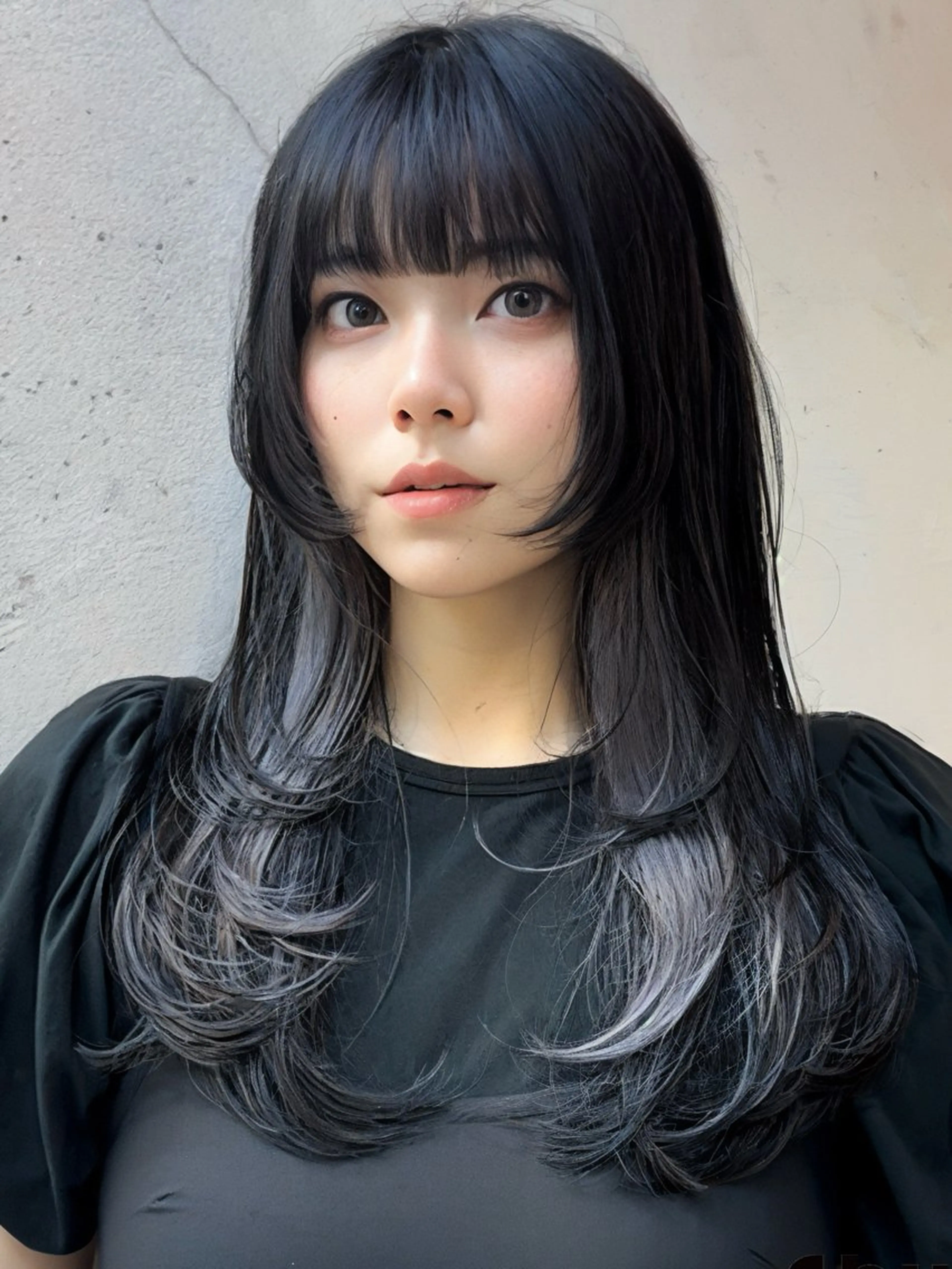 ロング カラー インナーカラー シルバー ホワイトシルバー 韓国風ヘア レイヤーカット カット ヘアカラー トリートメント インナーカラー/レイ ヤーカット♡/マキシのヘアスタイル