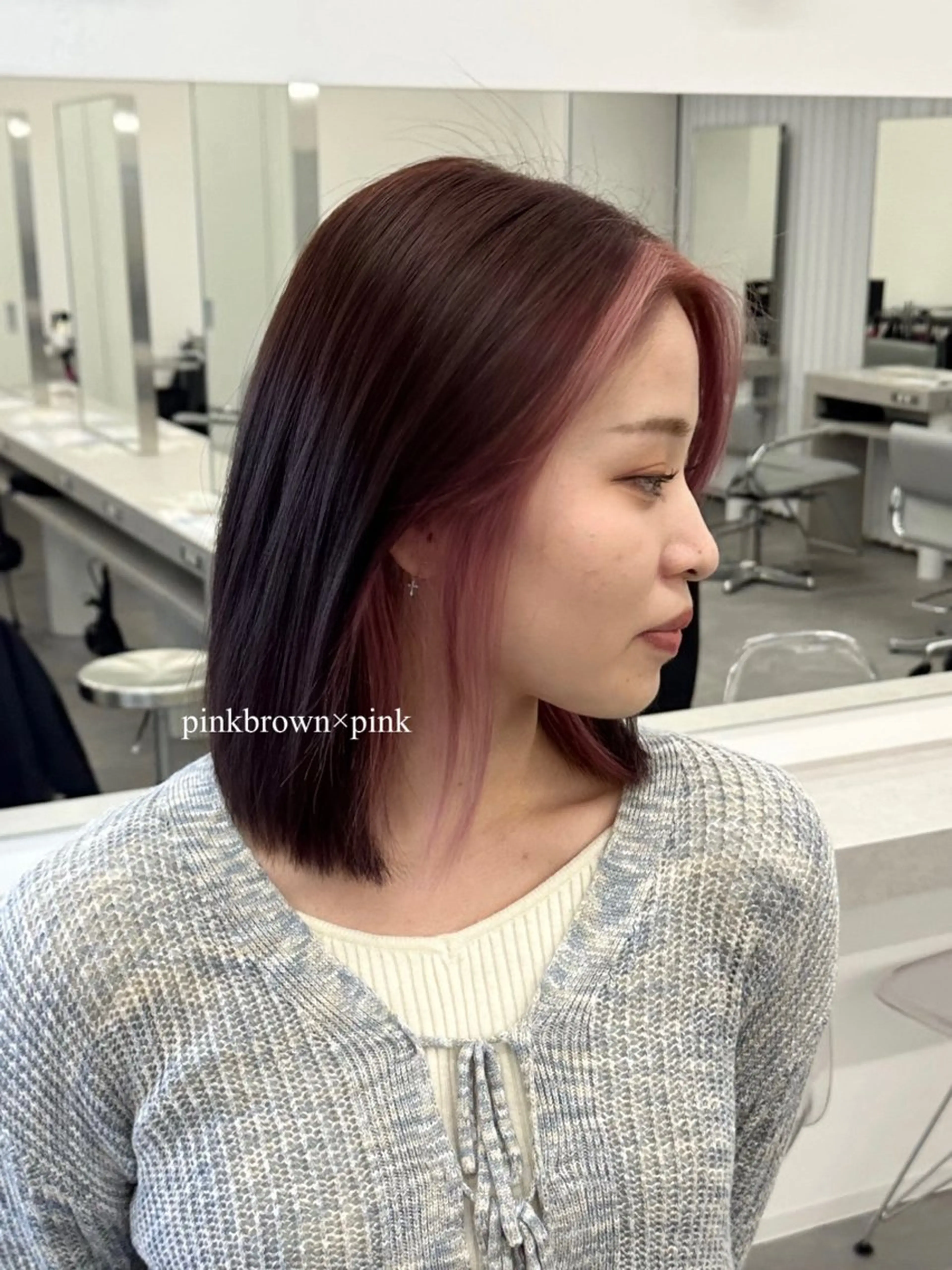 セミロング カラー ヘアカラー トリートメント 🎀ハイトーン🎀 ケアブリーチmikuのヘアスタイル