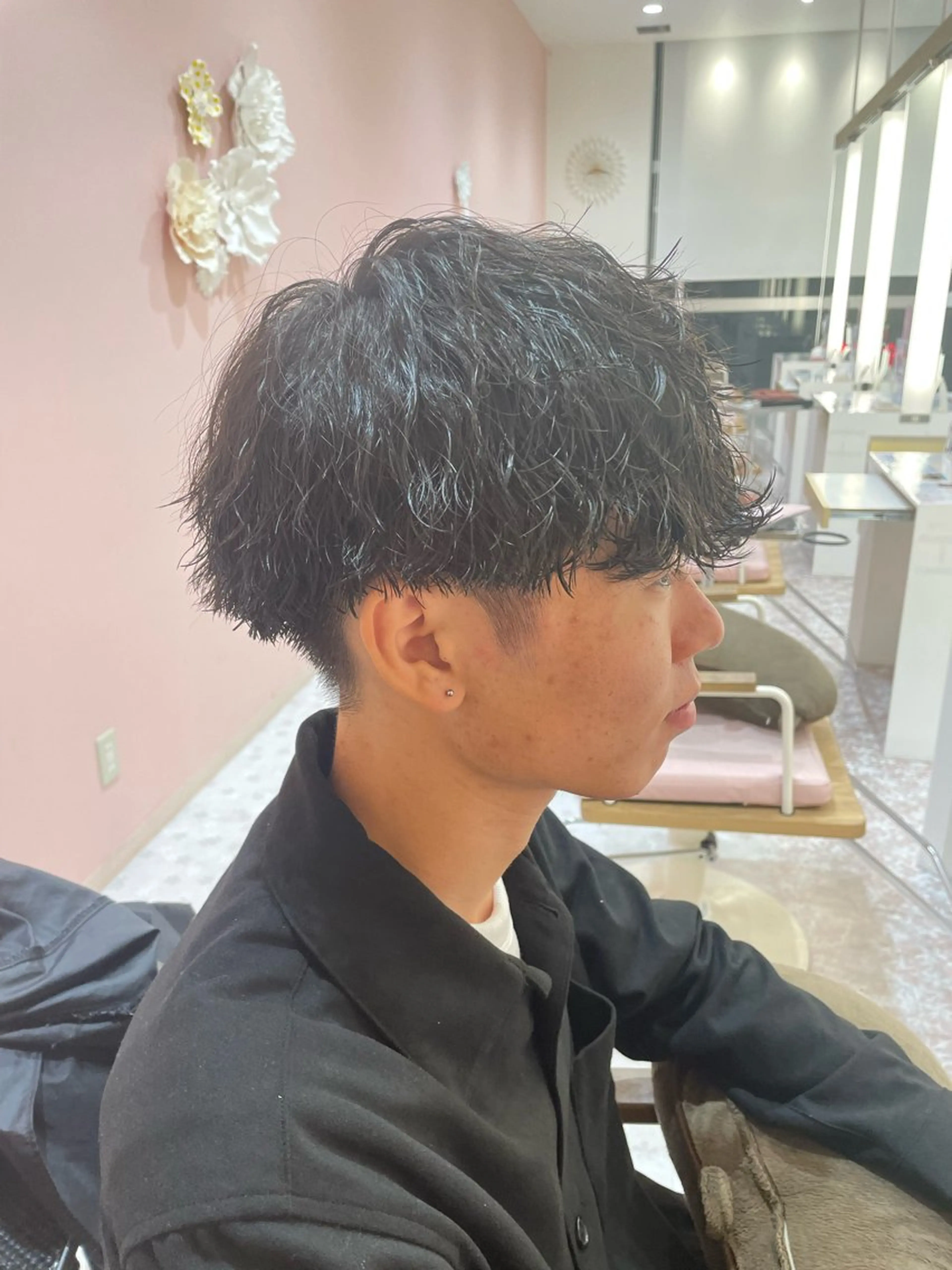 パーマ メンズ メンズパーマ ツイストスパイラルパーマ スパイラルパーマ カット パーマ ボブ/透明感カラー /nicoのヘアスタイル