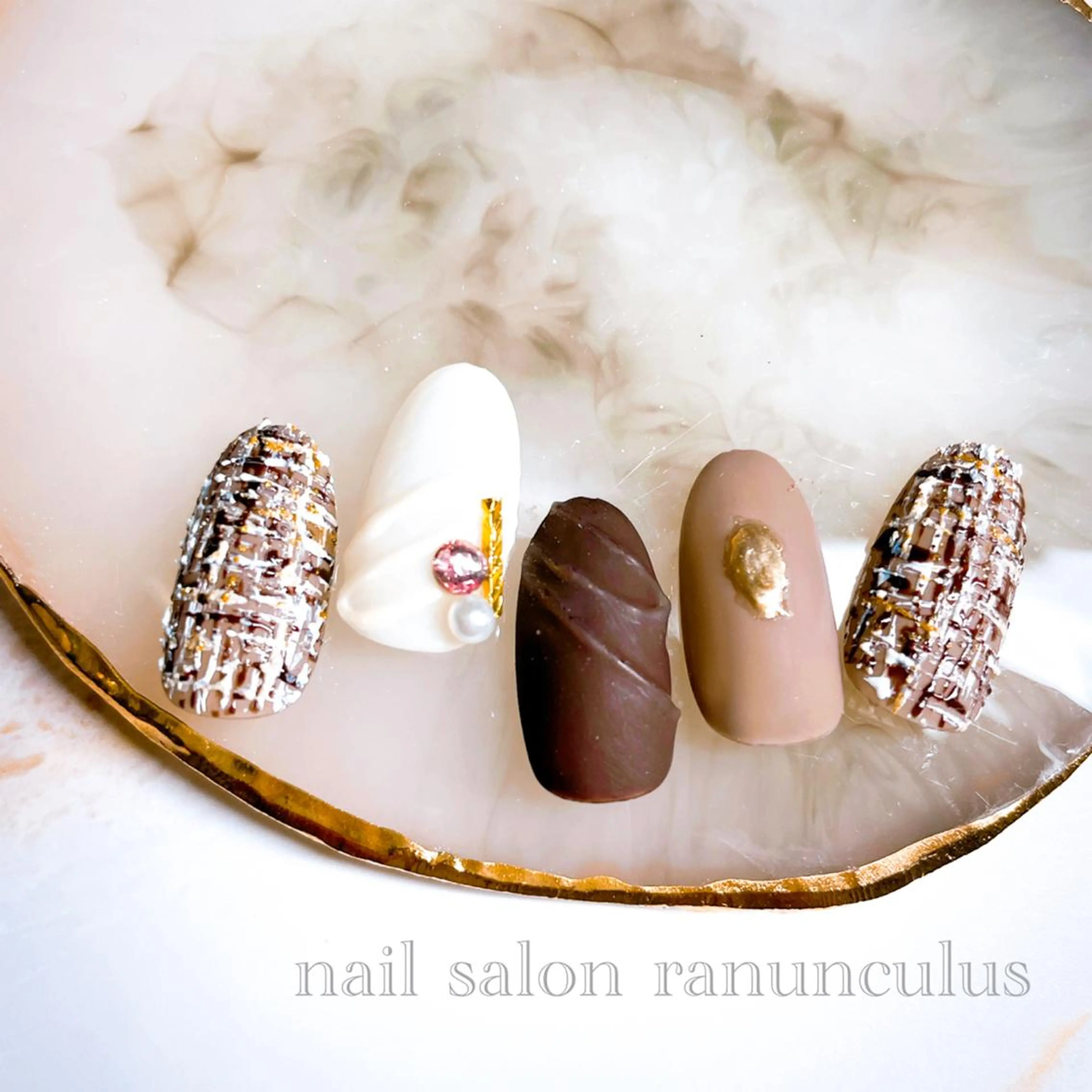ネイル ハンドネイル nailsalon ranunculusのネイルデザイン