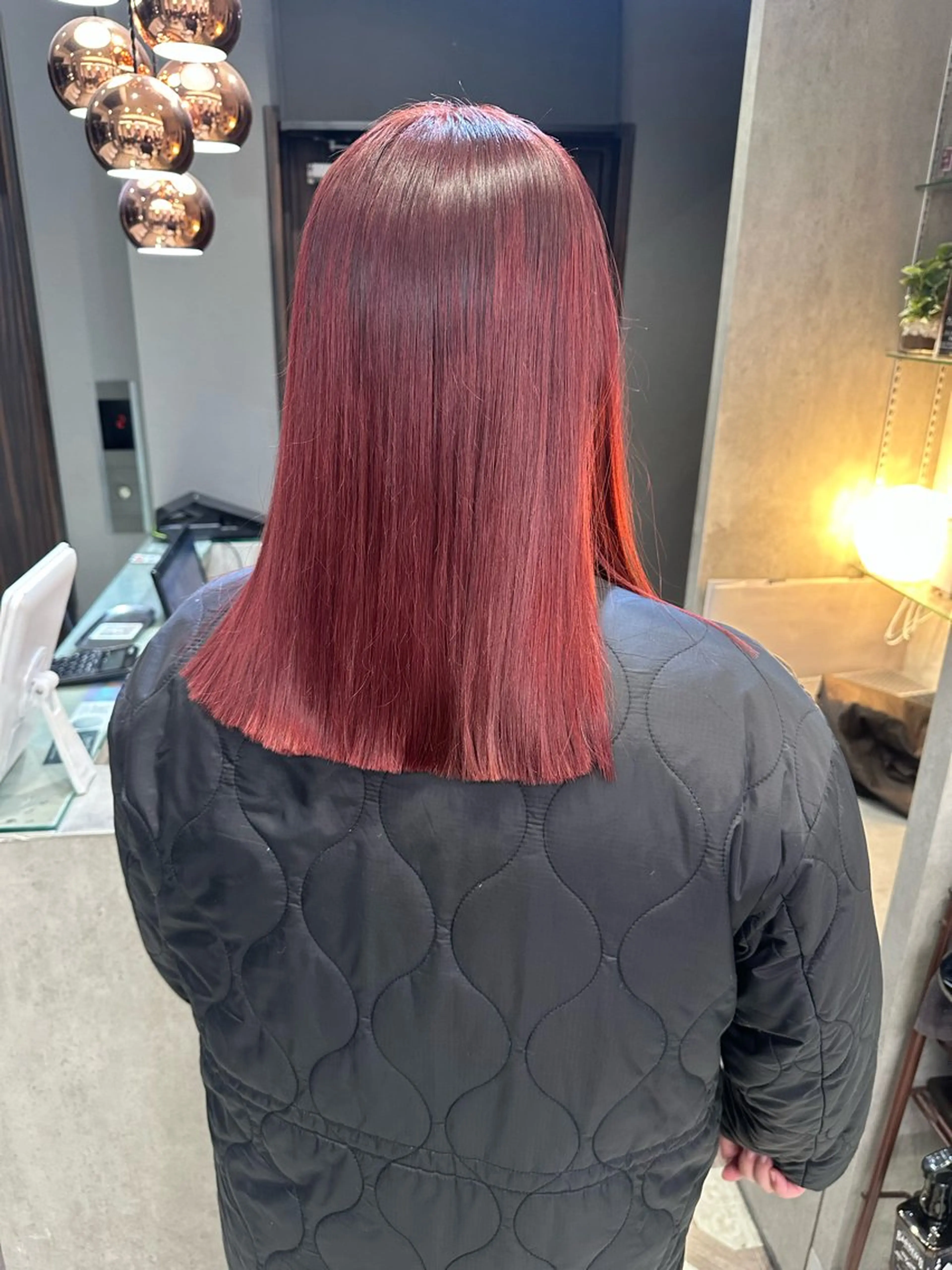 セミロング カット ヘアカラー トリートメント AYAKASA 暖色カラー/レイヤーのヘアスタイル