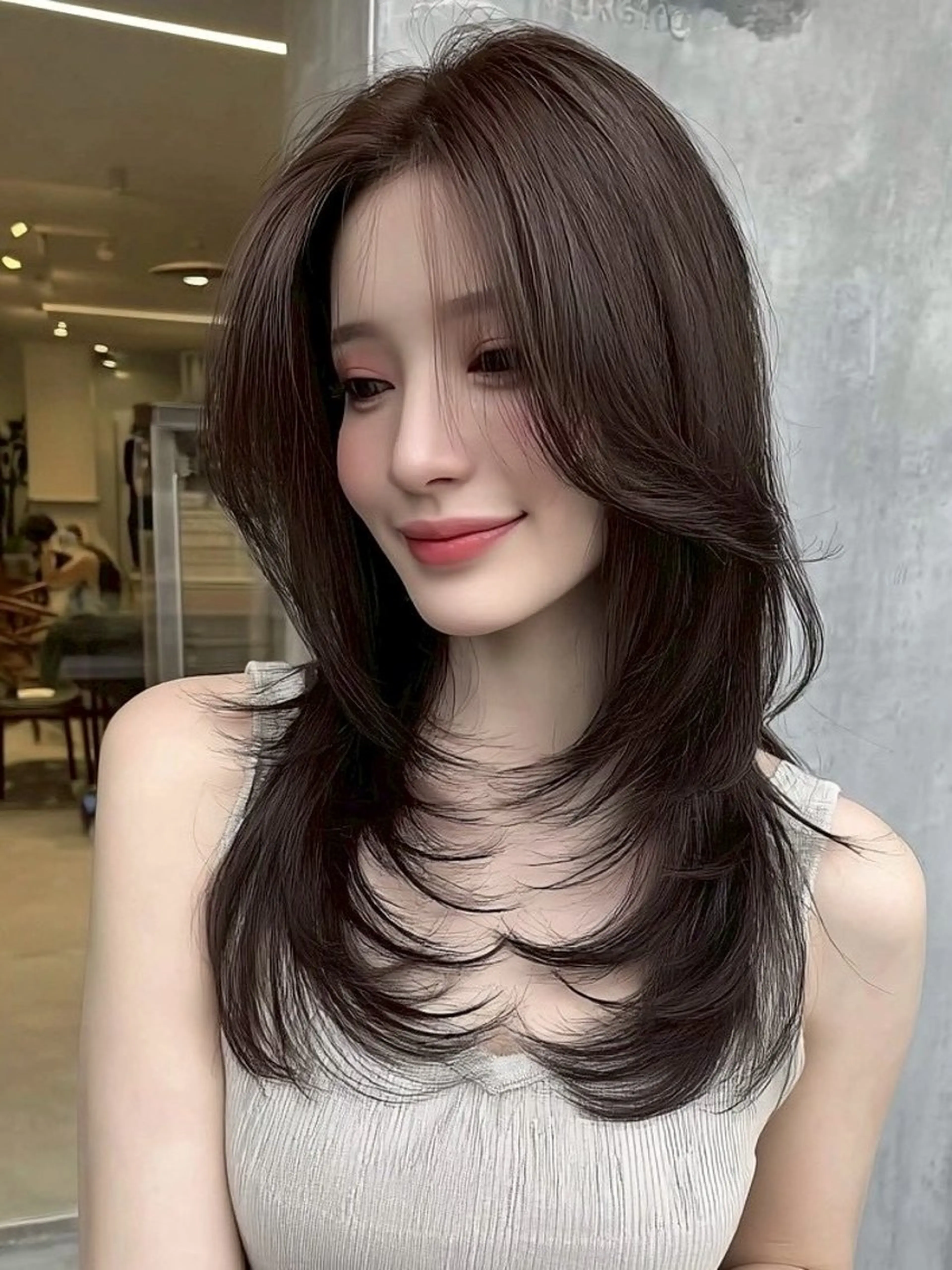 セミロング カラー カット 美髪 Risaのヘアスタイル