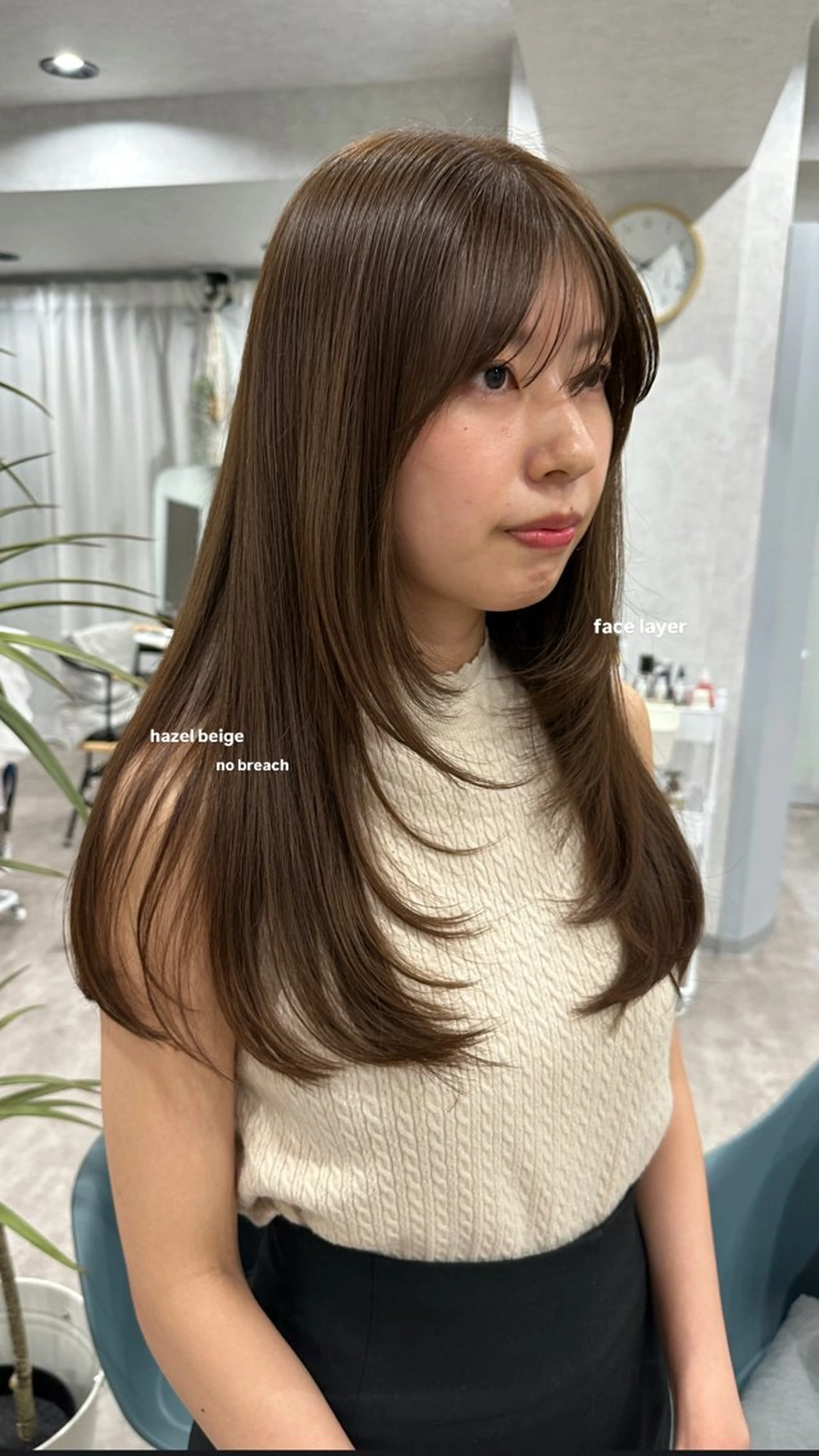 ロング カラー カット ヘアカラー トリートメント v-lab studio所属・韓国レイヤーカット/ 艶カラー/ noaのヘアスタイル