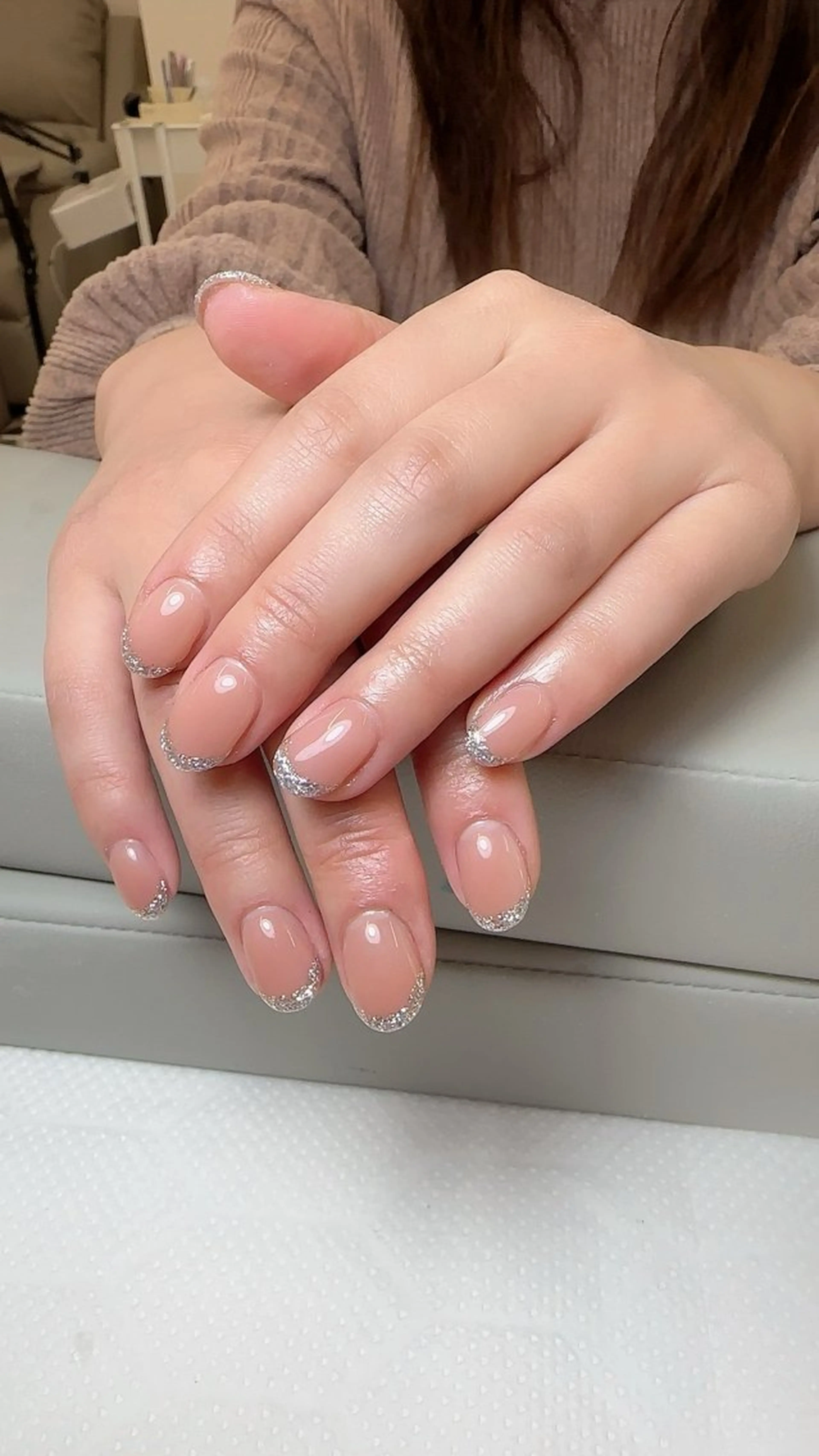 ネイル チークネイル 長さ出し フットネイル フレンチネイル ジェルネイル ENNY ネイルサロンのネイルデザイン