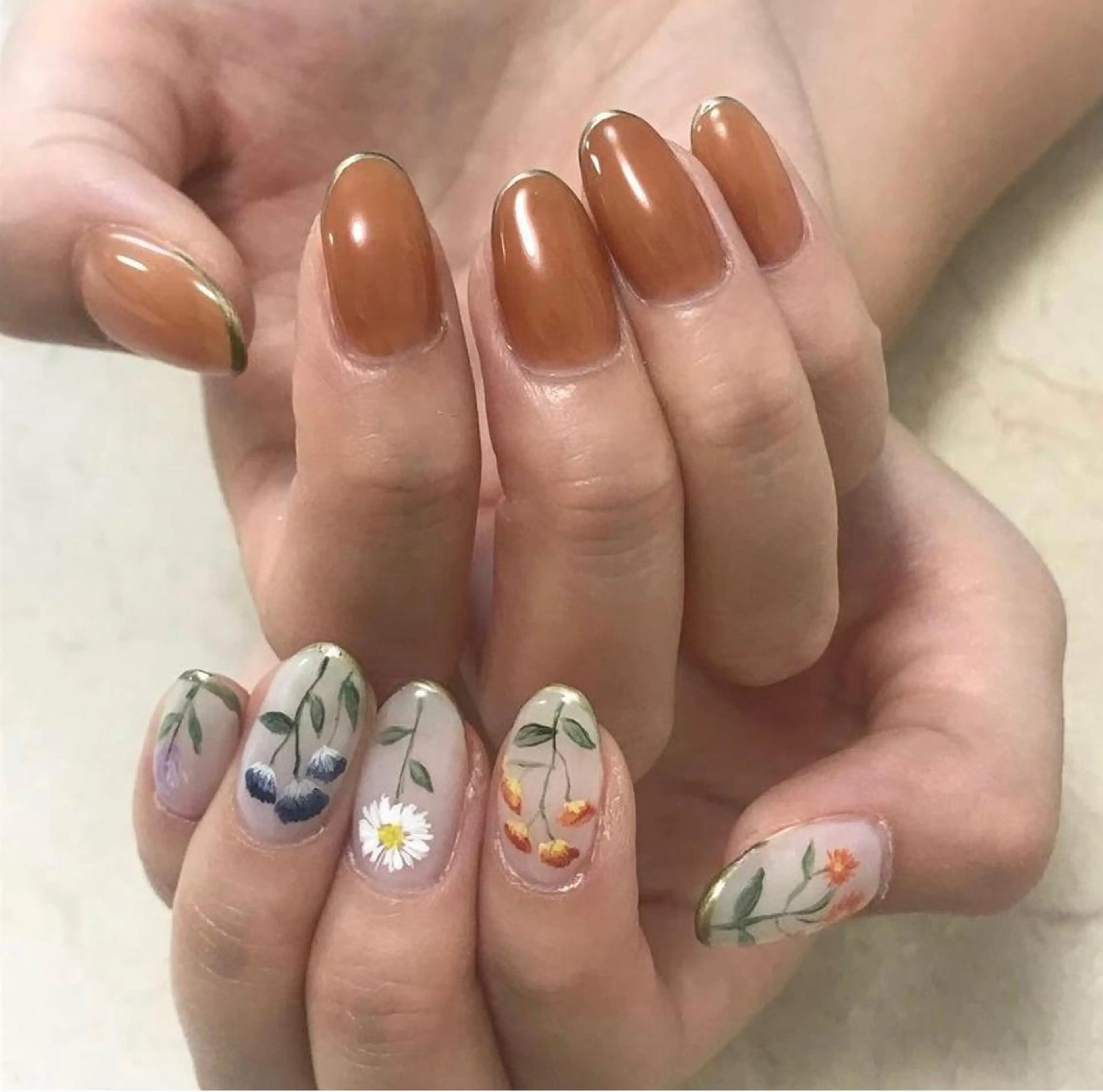 ネイル フラワーネイル mellow mのネイルデザイン