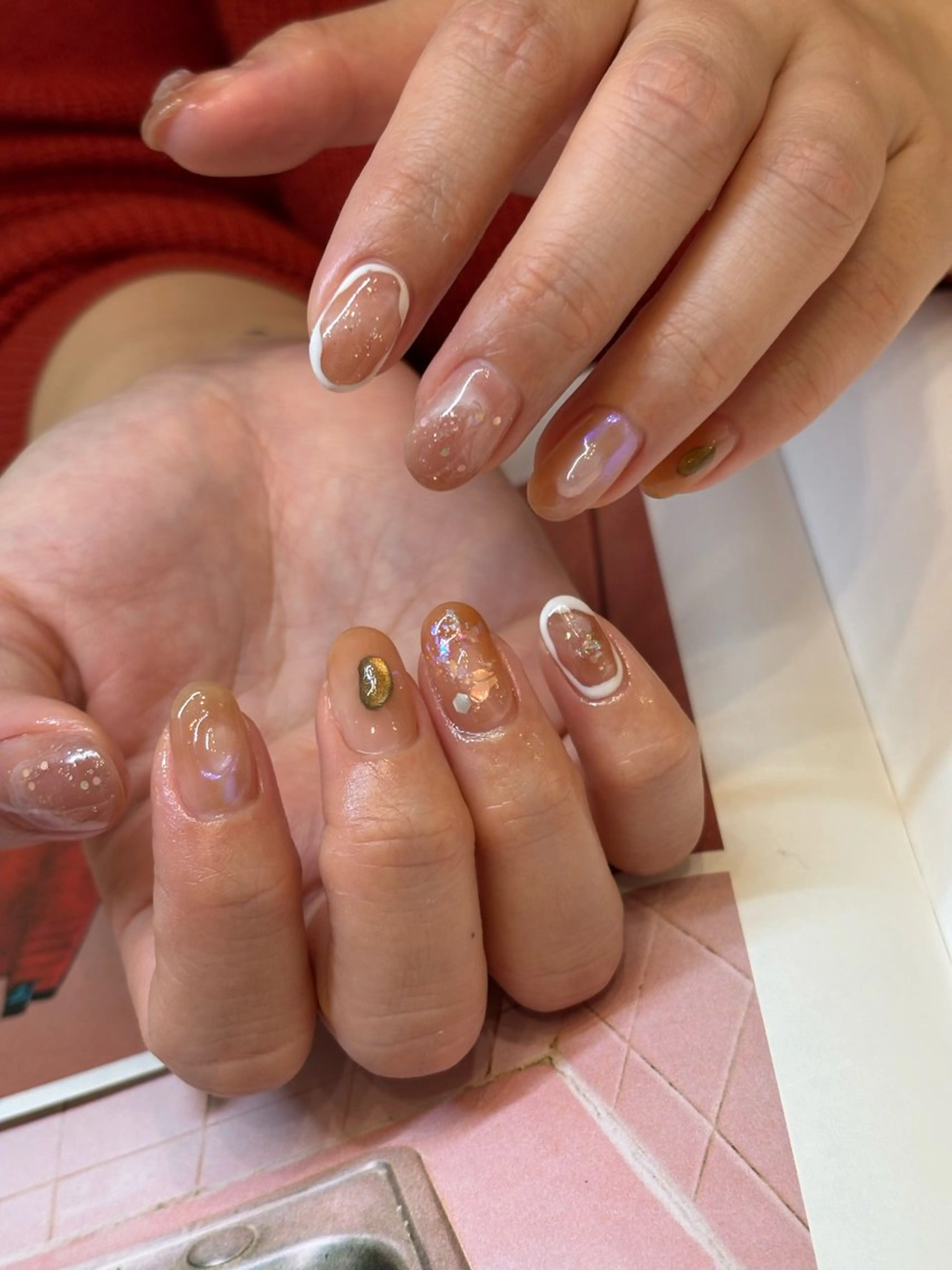 キッズ ネイル ジェルネイル マグネットネイル ニュアンスネイル ワンカラーネイル パラジェル ハンドネイル illum hicariのネイルデザイン