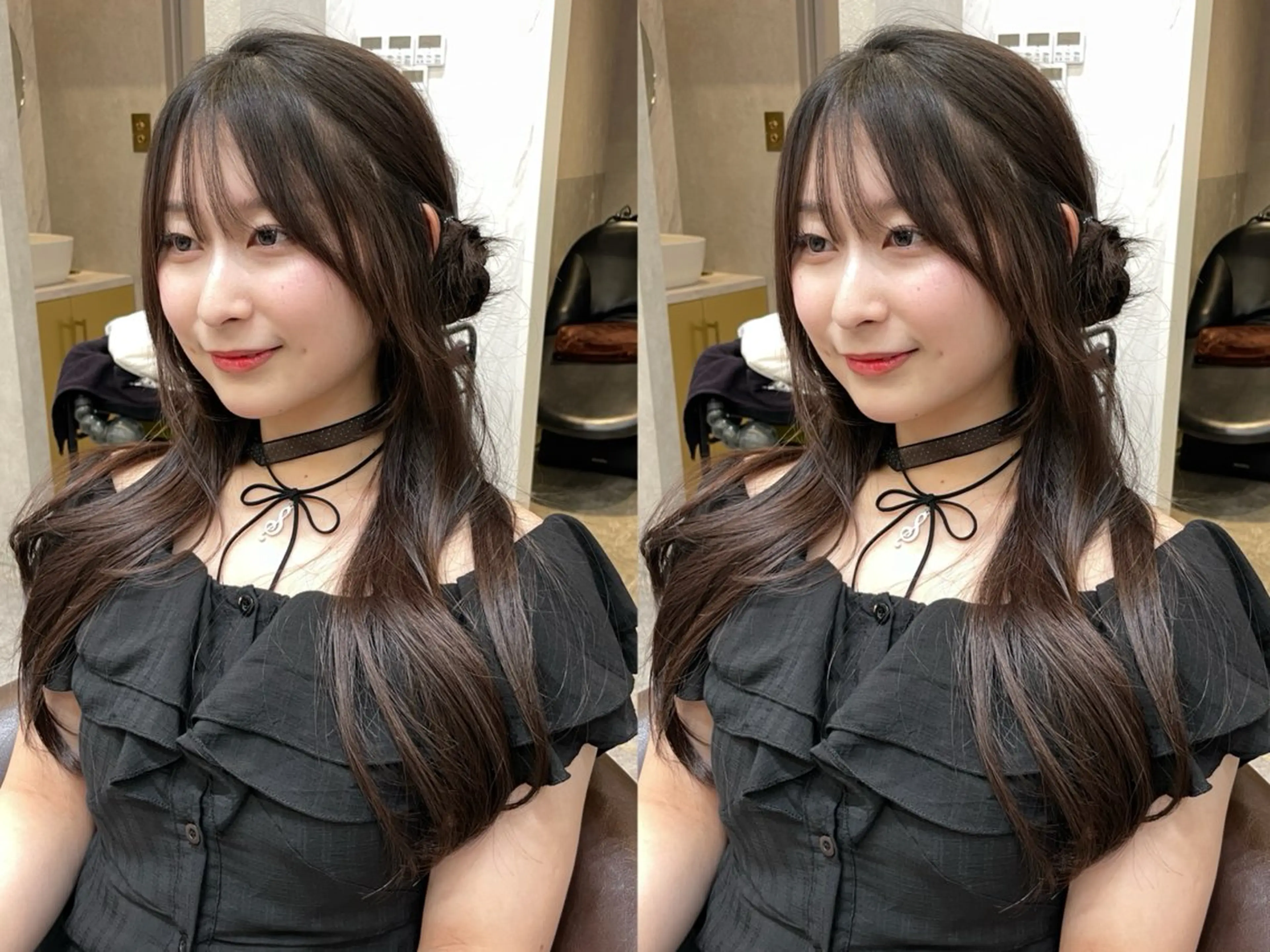 ヘアアレンジ カット ヘアカラー MOE 福岡韓国ヘア✧︎のヘアスタイル