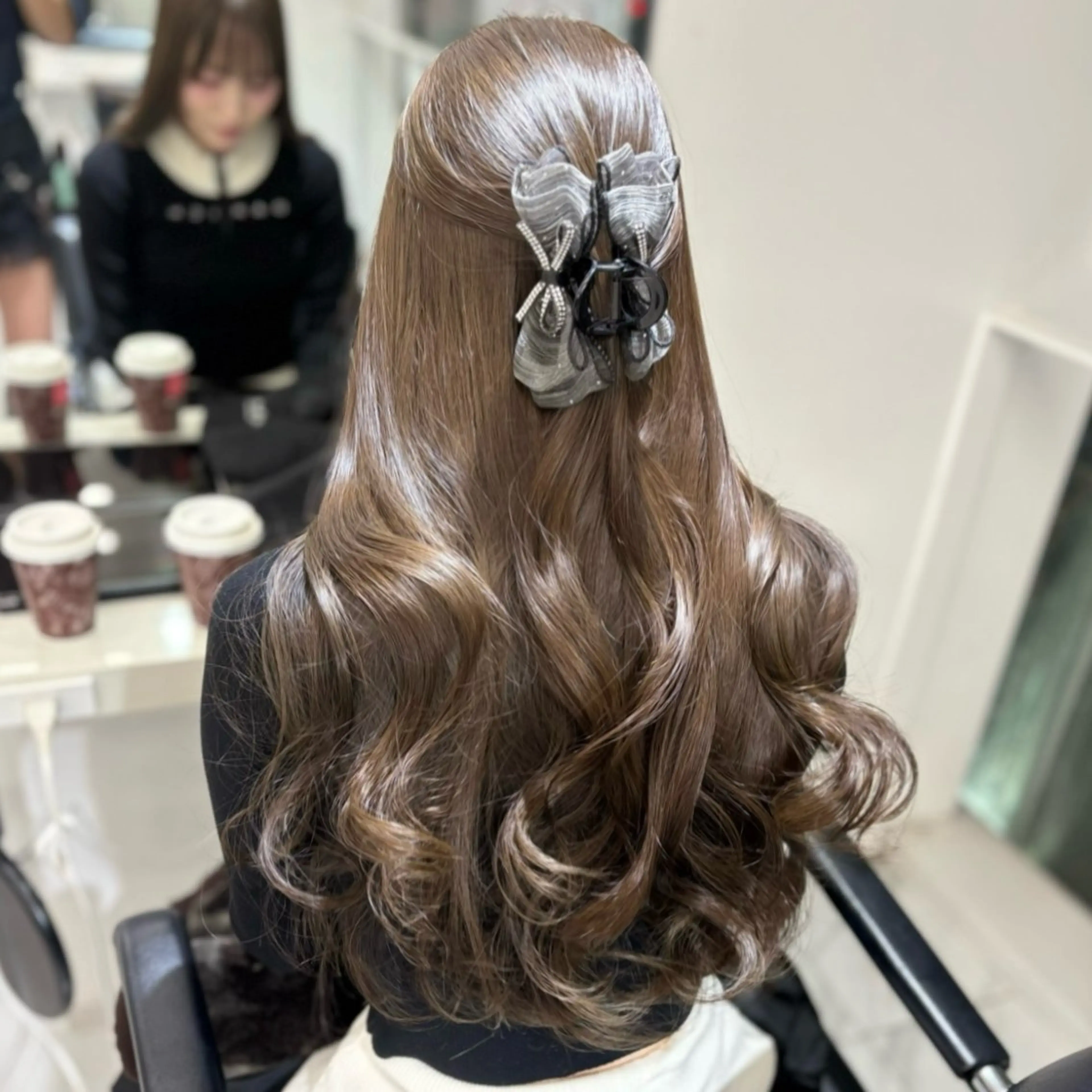 ロング カラー ブリーチ ダブルカラー ブリーチなしカラー ヘアカラー 上品韓国ヘア🩶艶髪 🩶渋谷/aoiのヘアスタイル