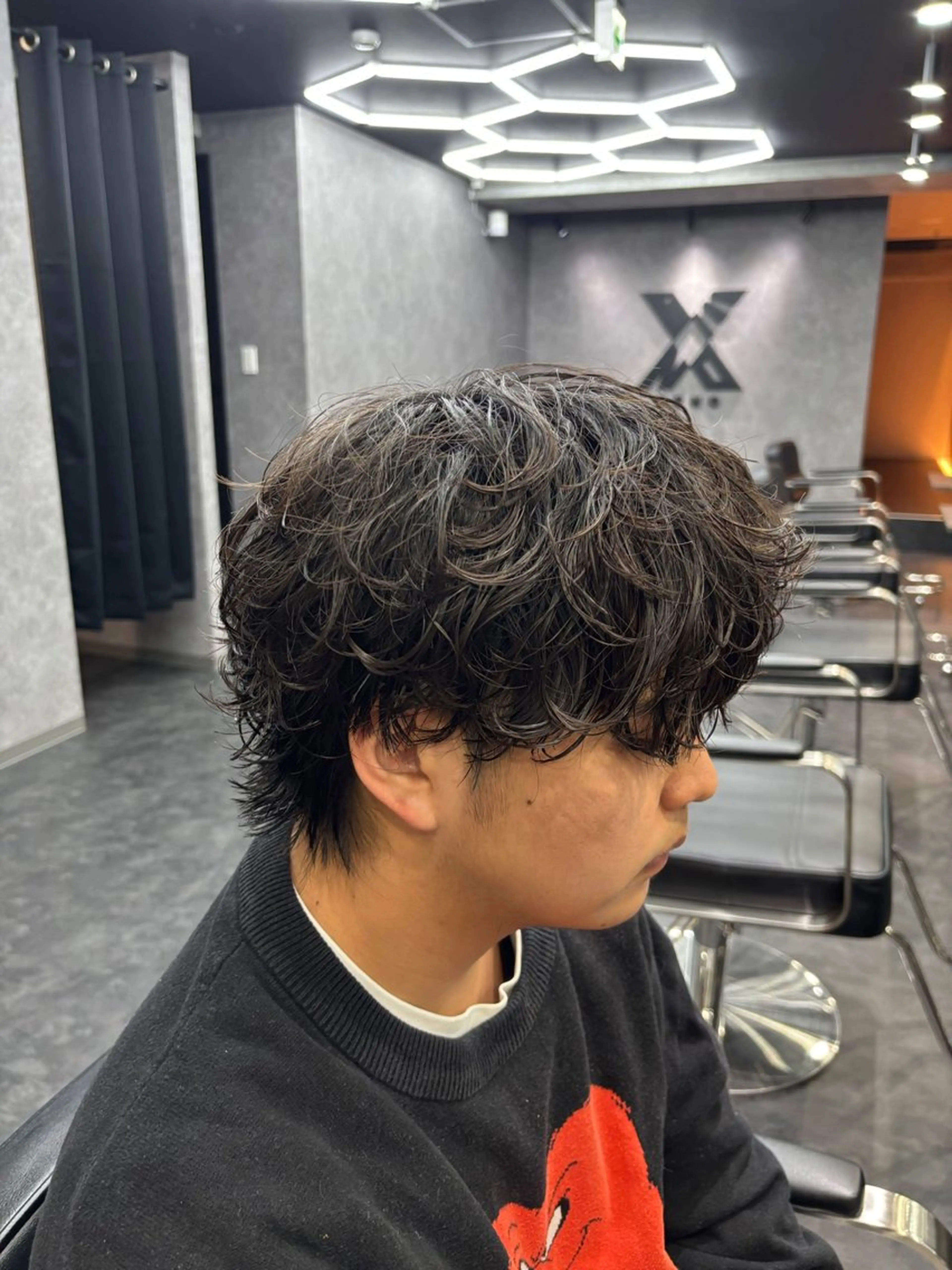 パーマ メンズ カット パーマ 深野 ちさとのヘアスタイル